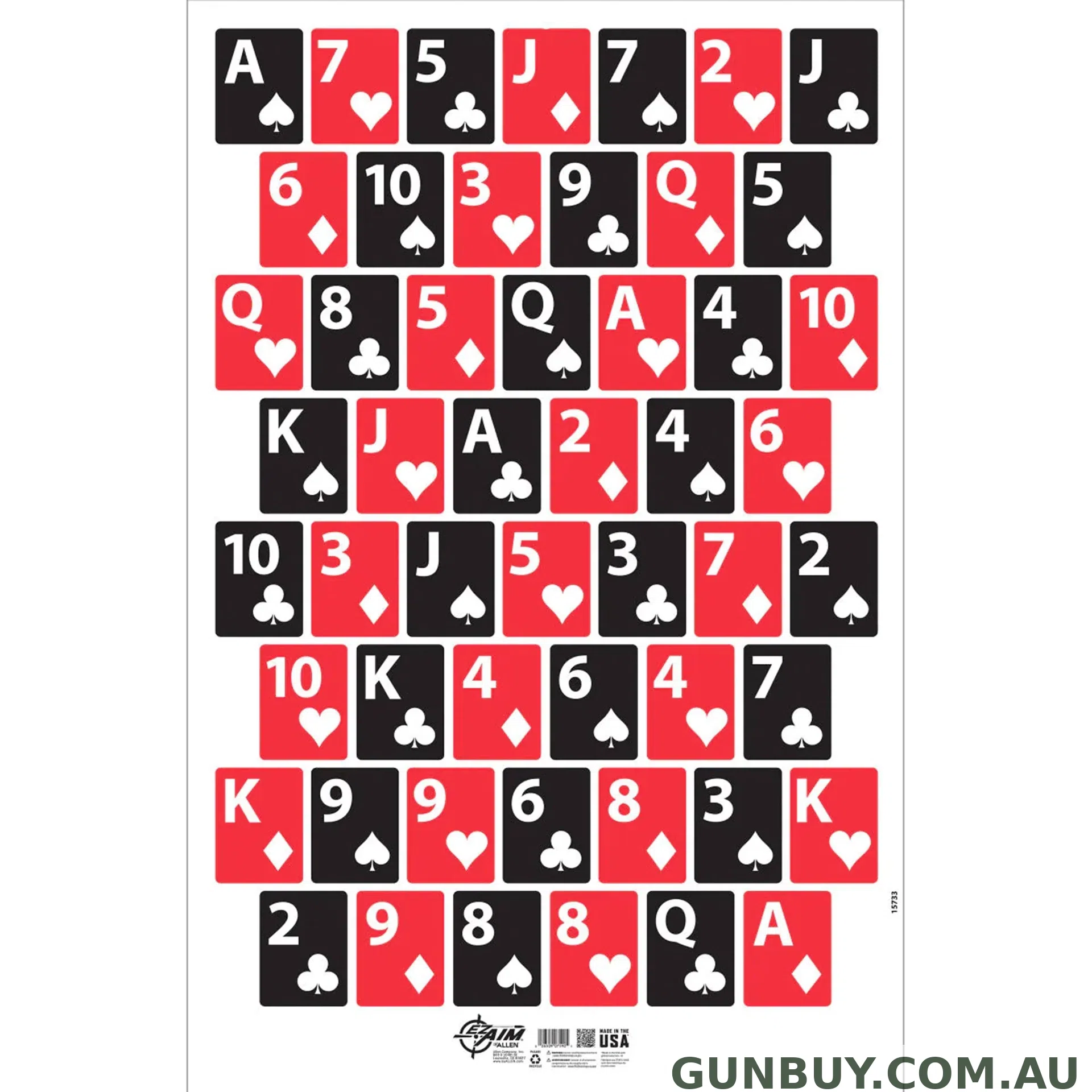 ALLEN Corrugated Target Deck Of Cards