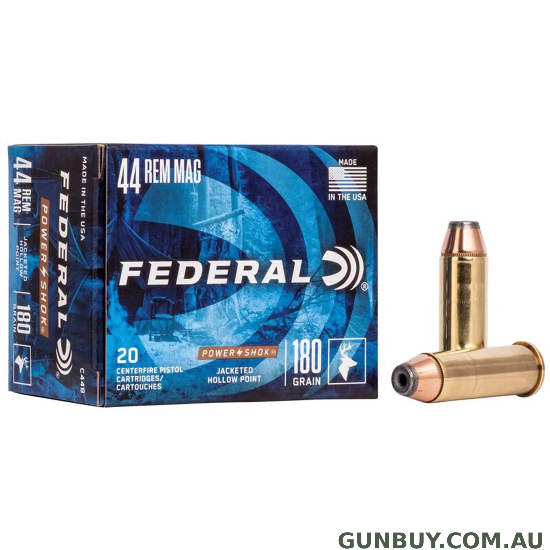 Federal 44 Mag 180gr JHP Power-Shok / 20