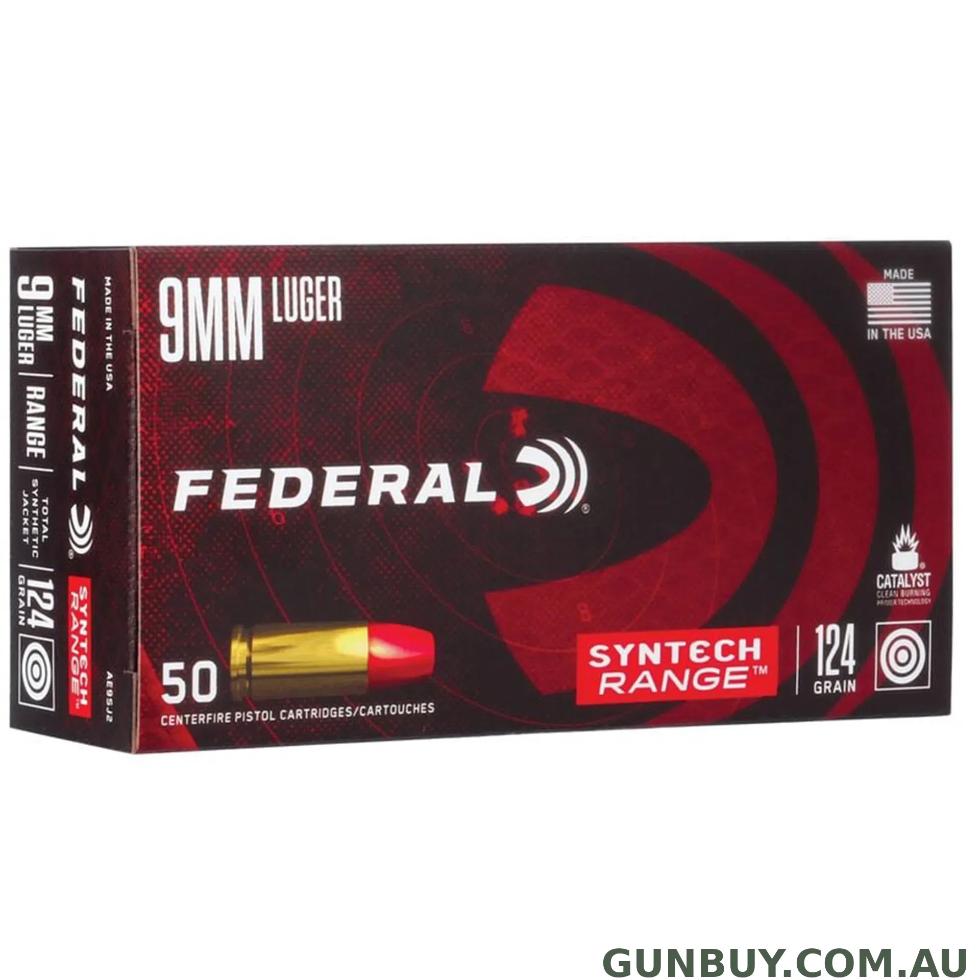 Federal 9mm Luger 124gr TSJ Syntech Jacket American Eagle