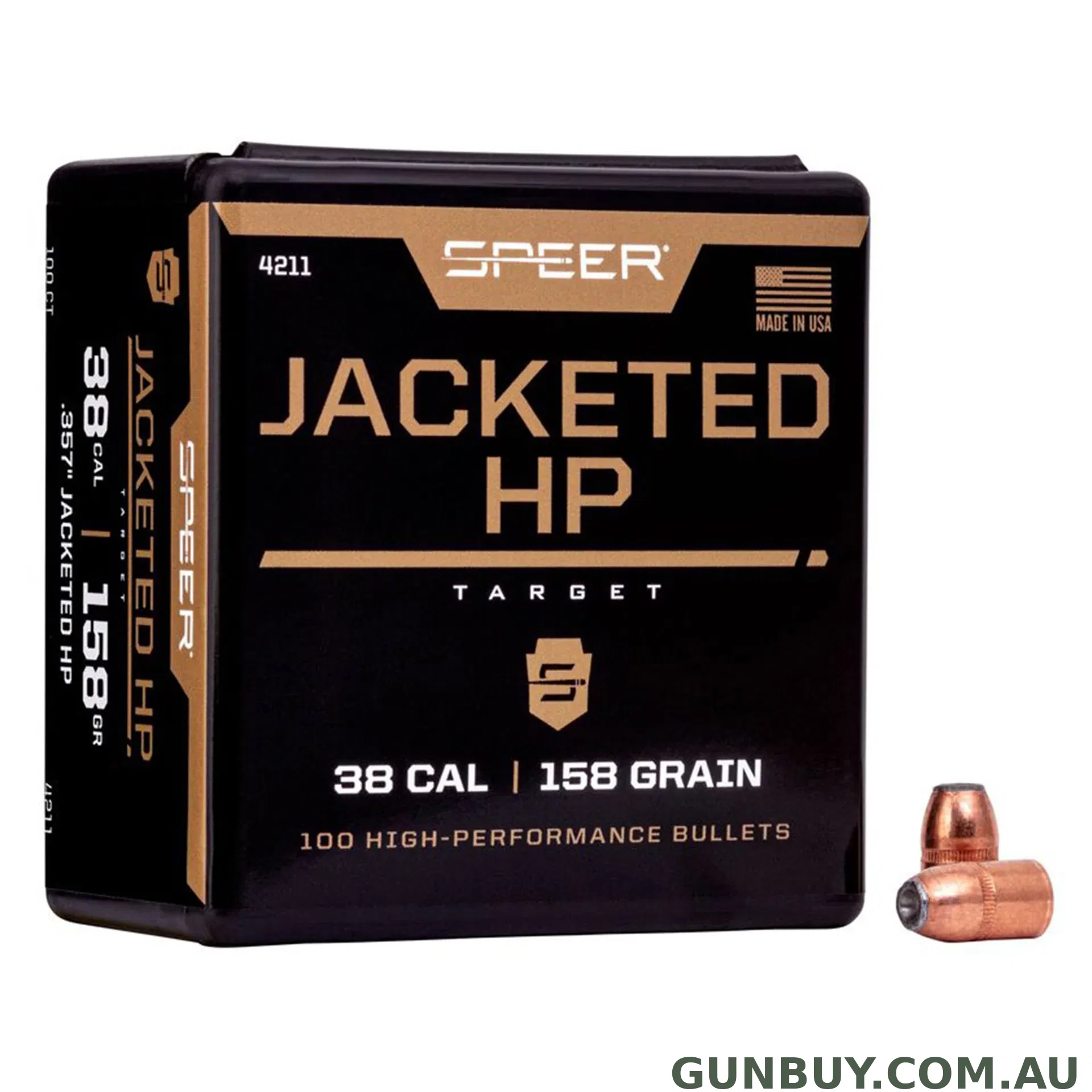 Speer 38 Cal 158gr JHP / 100