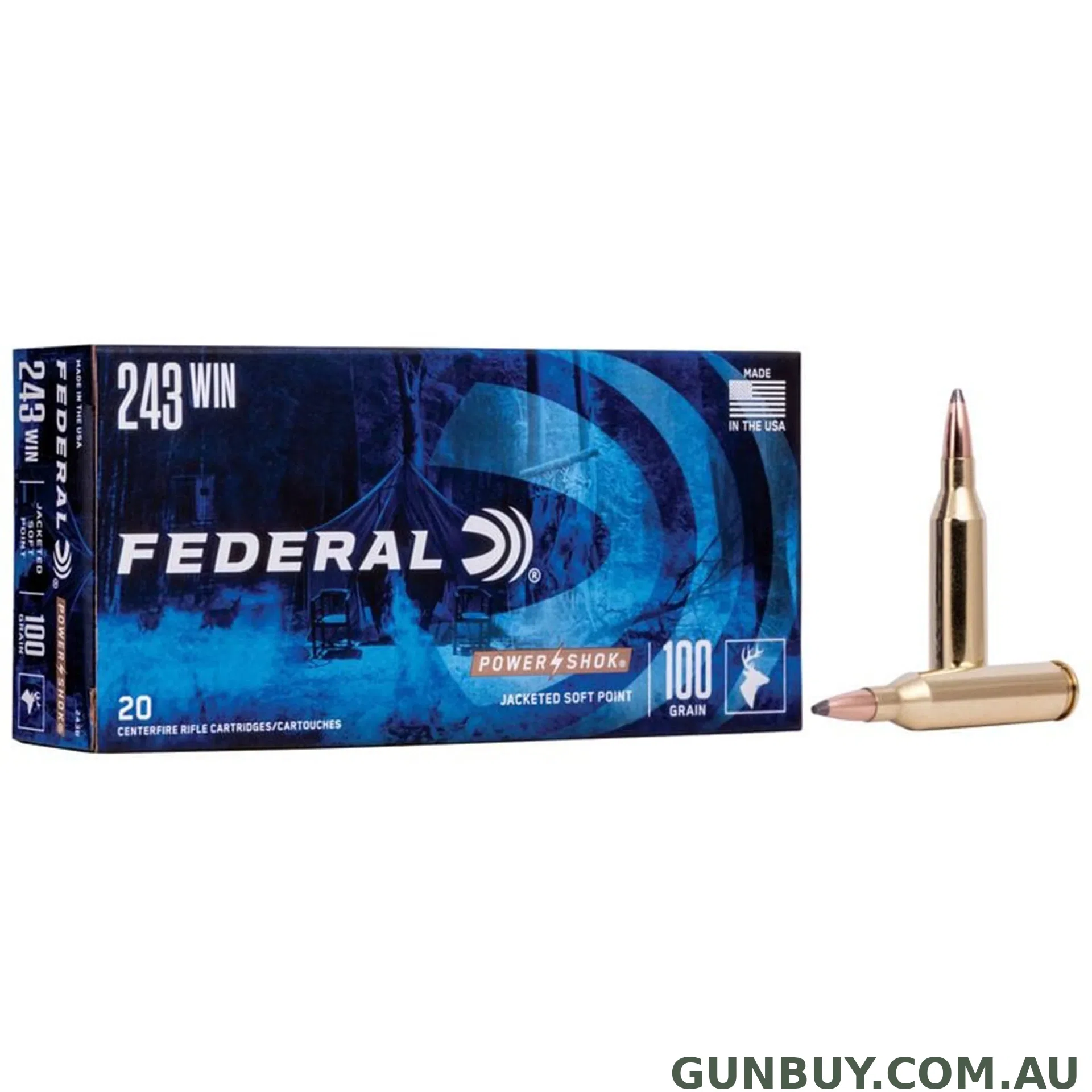 Federal 100gr SP Power-Shok - 243 Win / 20