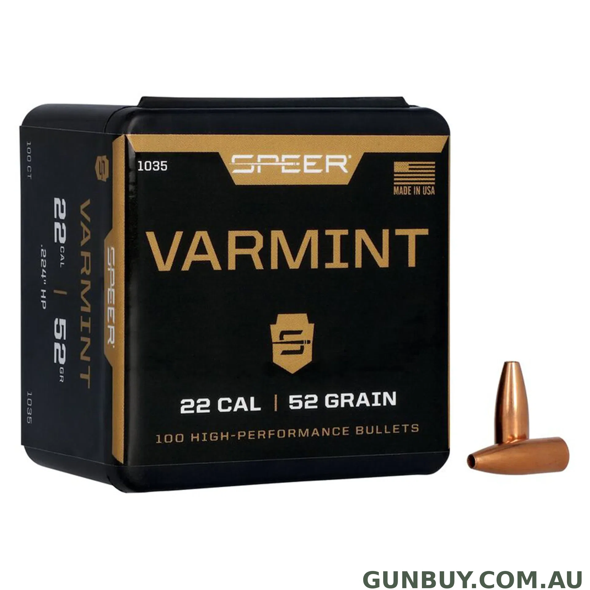 Speer 224 52gr HP / 100