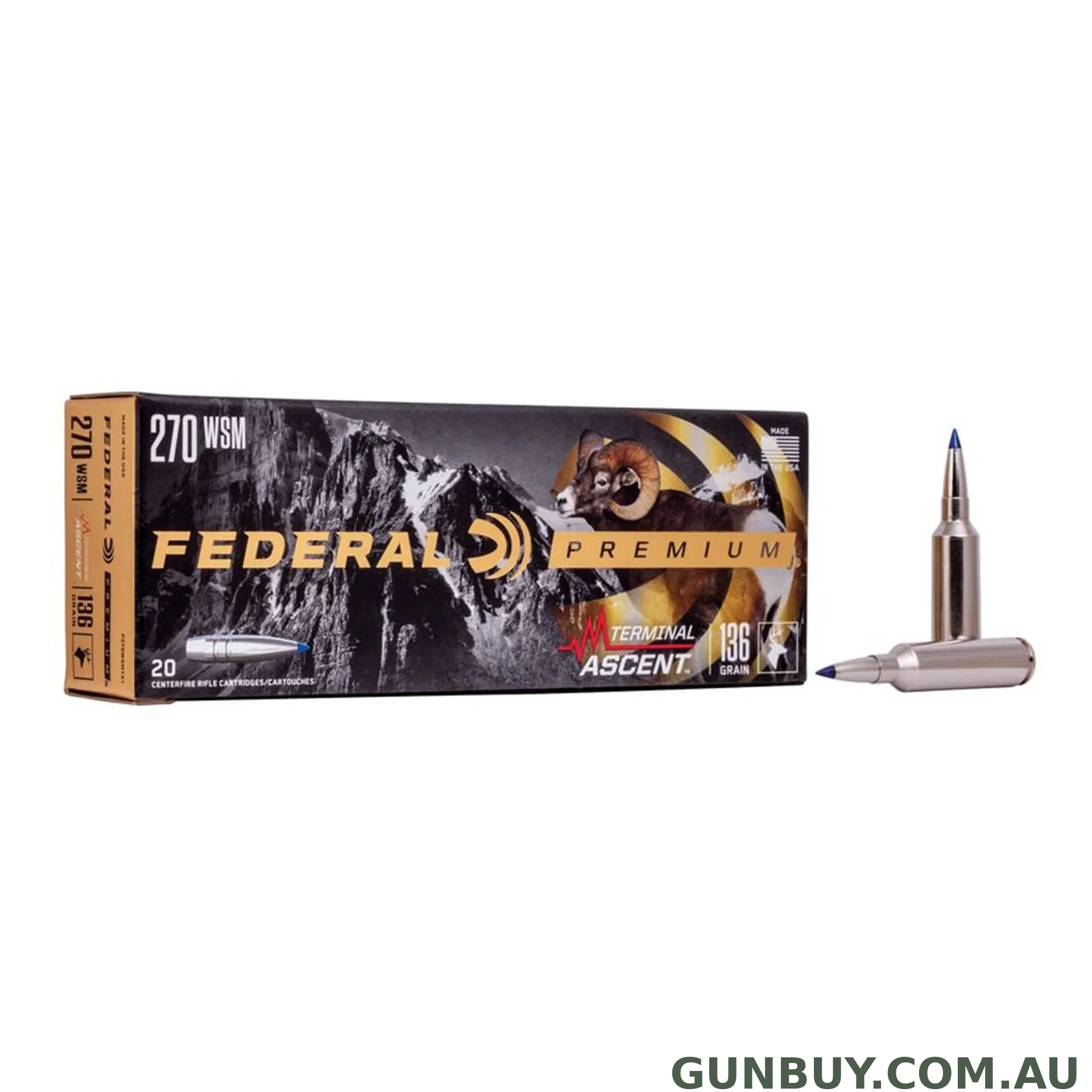 Federal 270 WSM 136gr Terminal Ascent