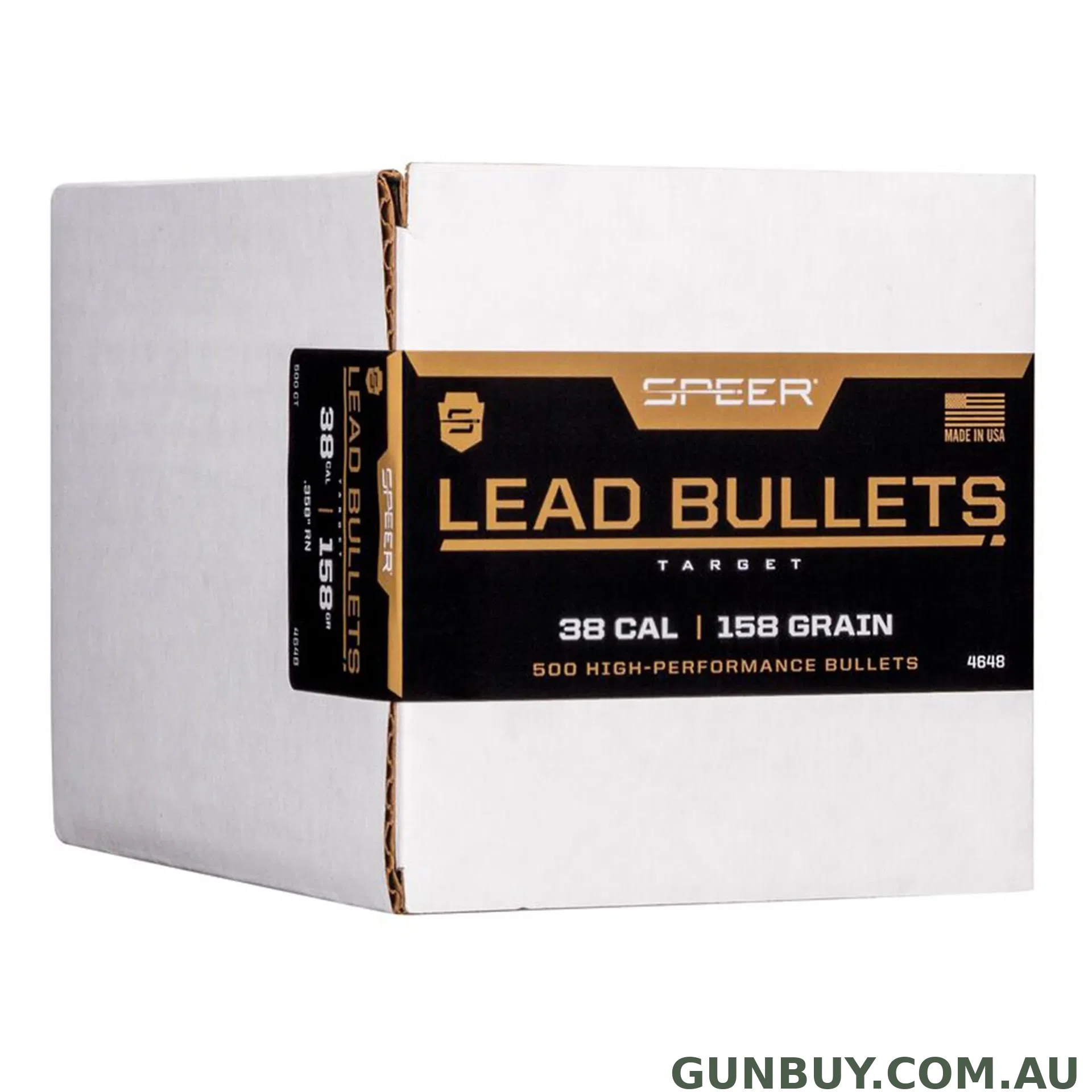 Speer 38 Cal (.358") 158gr Lead RN Bulk - 500