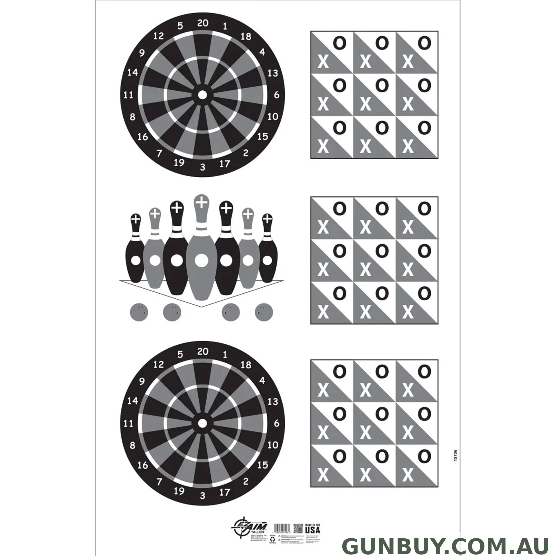 ALLEN Corrugated Target Handgun Games