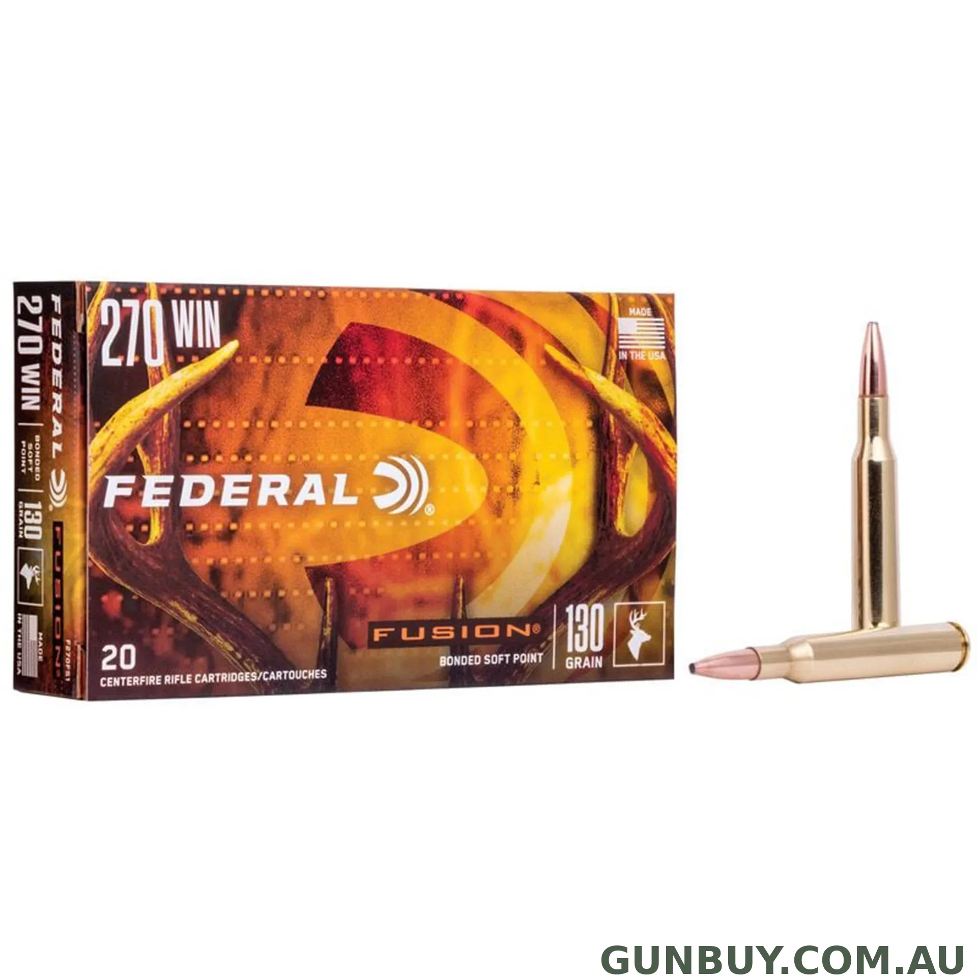 Federal 270 Win 130gr Fusion - 20 Pack