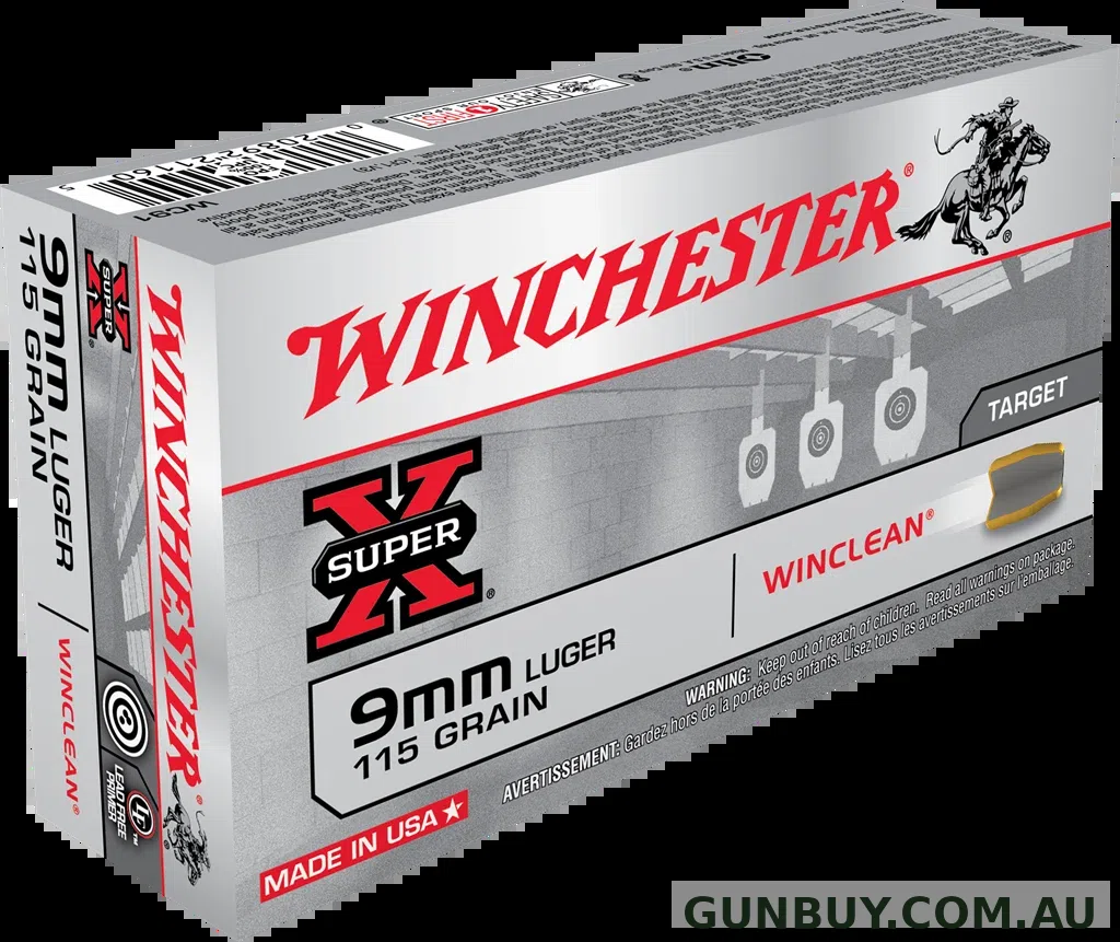 Winchester Winclean 9mm 115gr BEB - 50 Pack