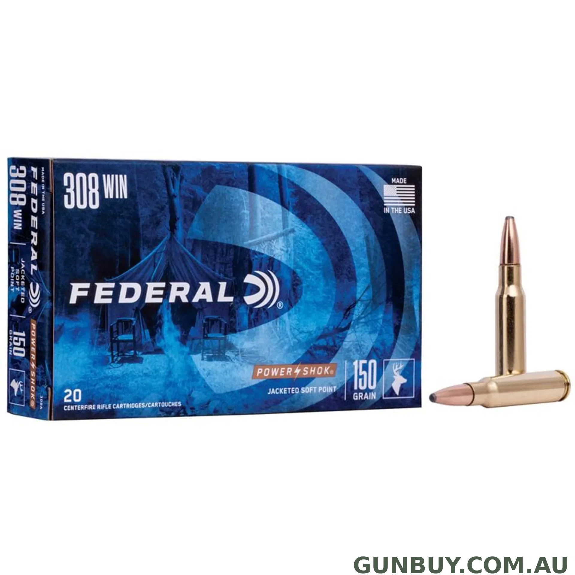 Federal 150gr SP Power-Shok - 308 Win / 20