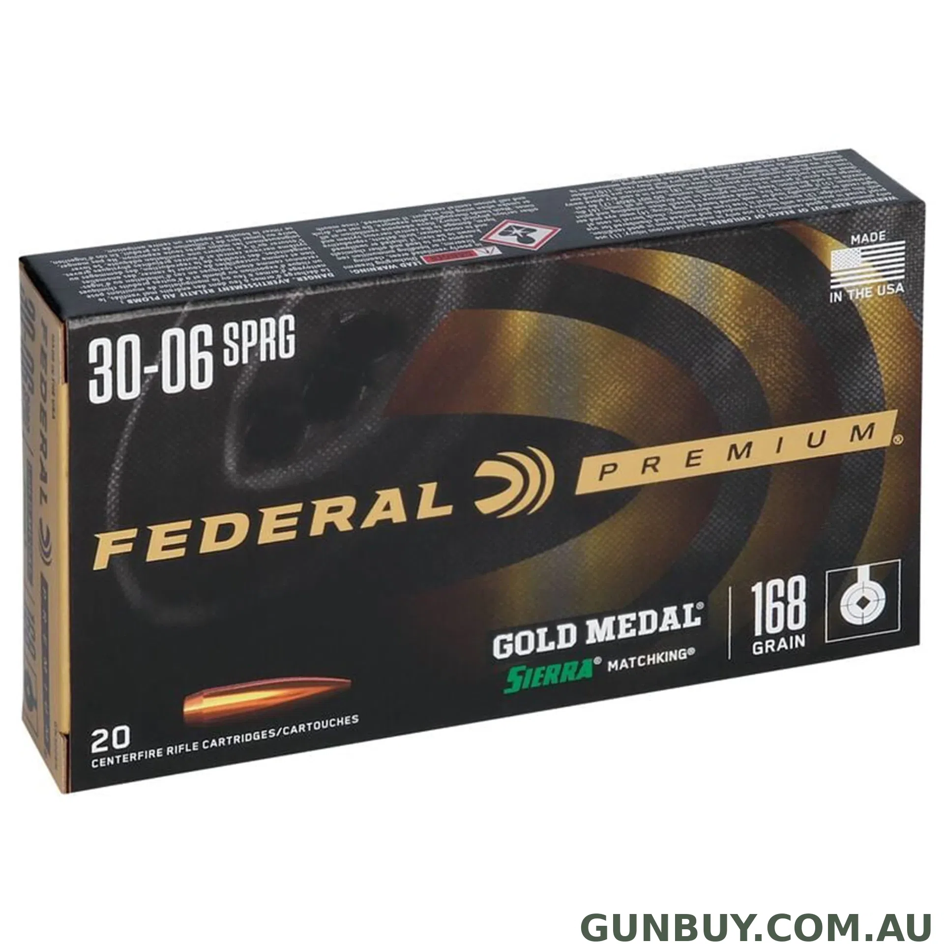 Federal 168gr Matchking Gold Medal - 20 pack