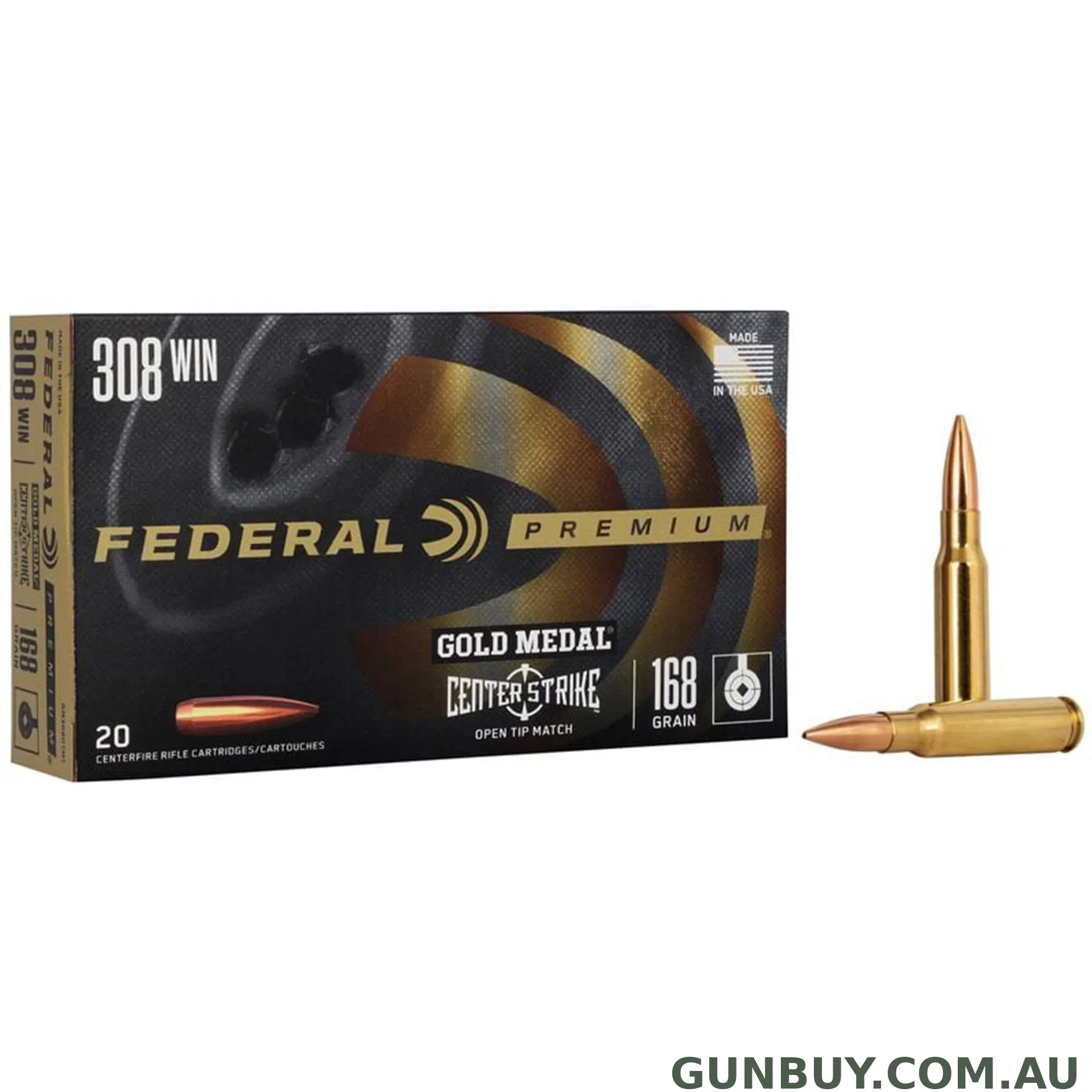 Federal 308 Win 168gr Centerstrike / 20