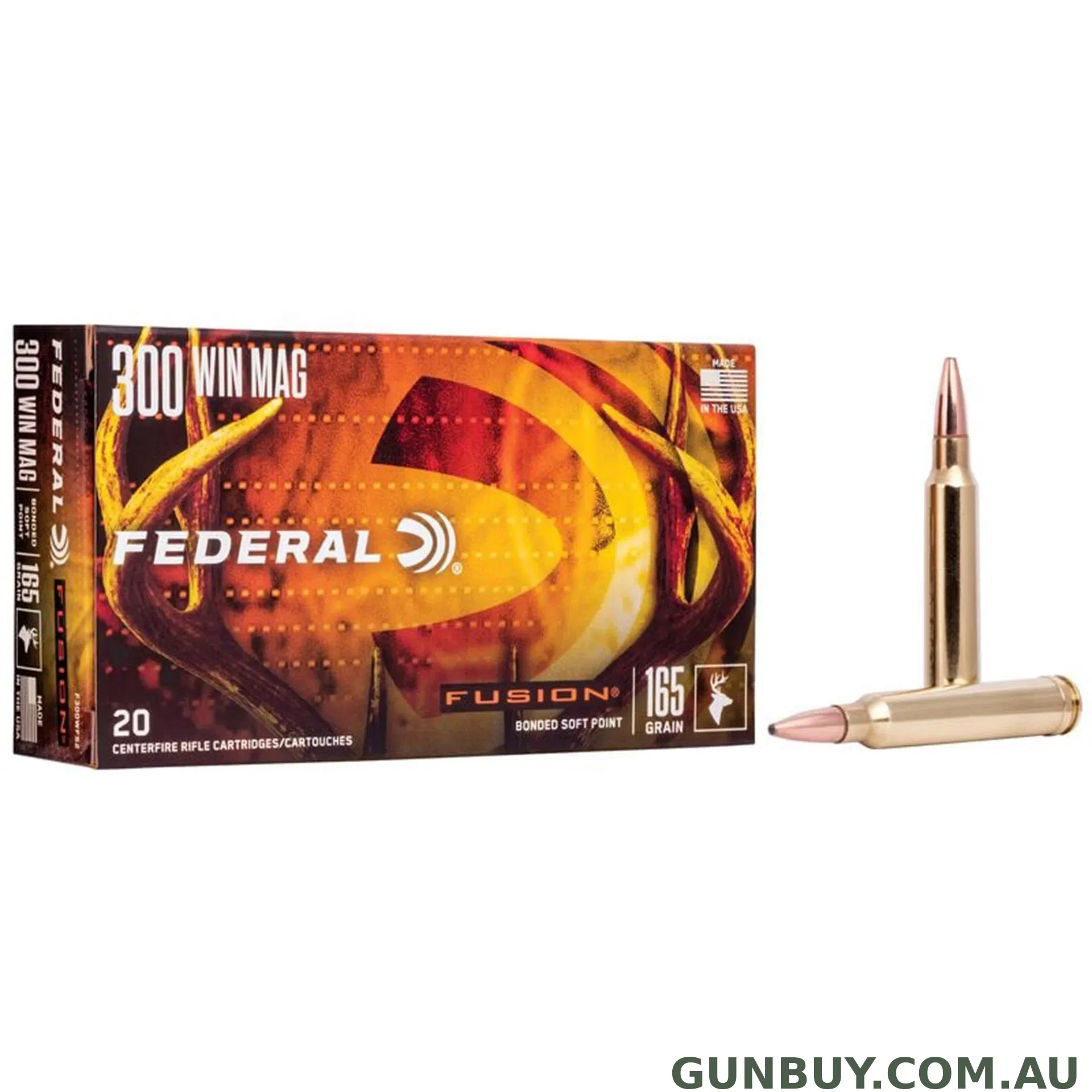 Federal 300 Win Mag 165gr Fusion / 20