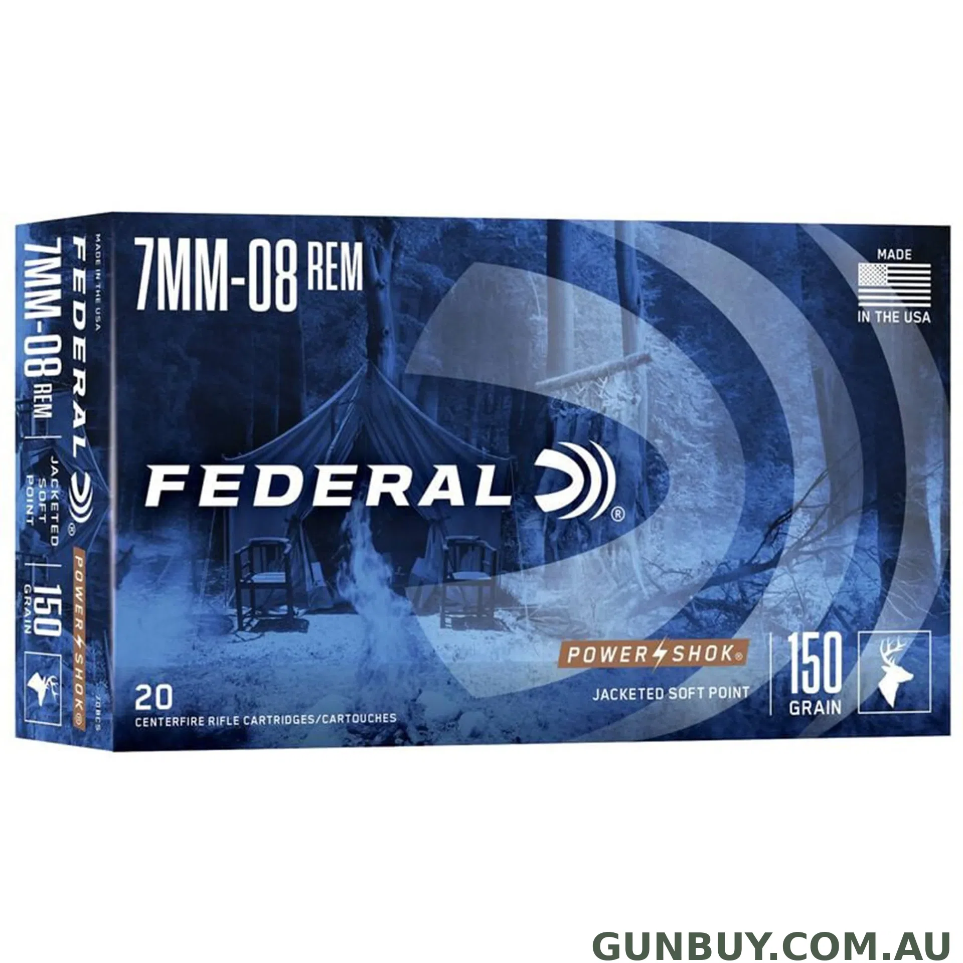 Federal SP Power-shok 7mm-08 Rem 150gr, 20 pack