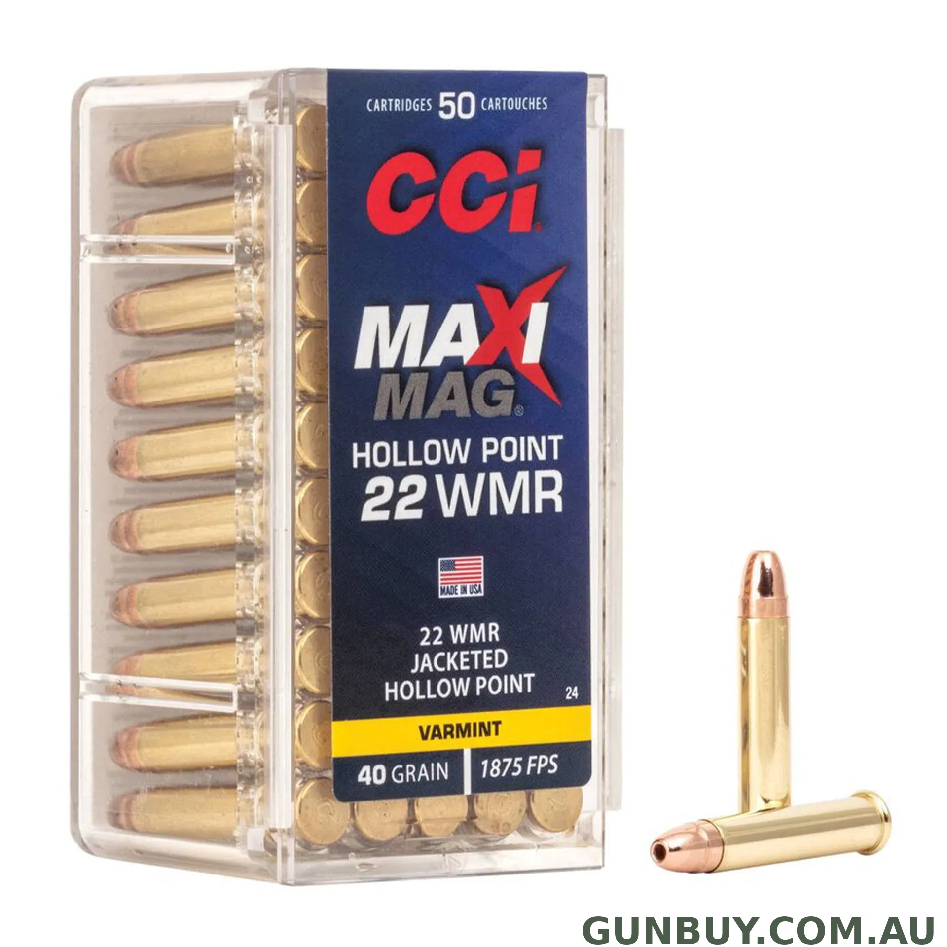 CCI Maxi Mag 40gr JHP 1875fps - 50 Pack