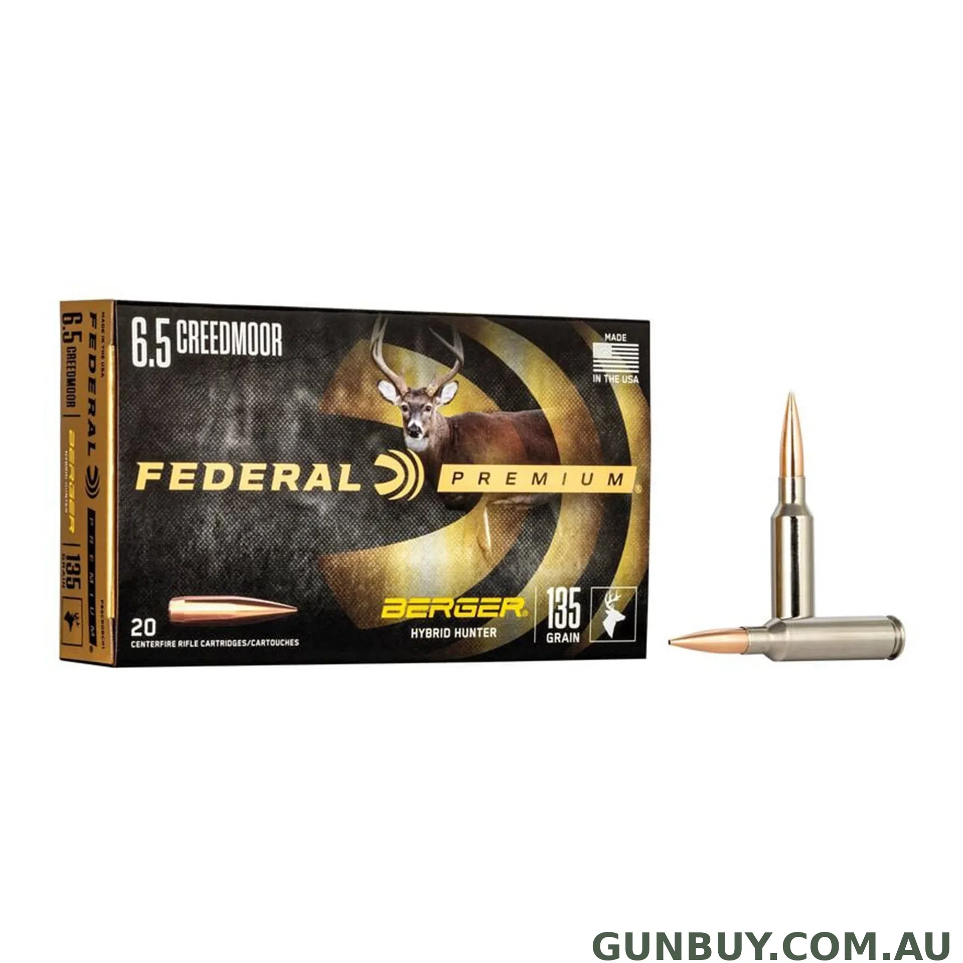 Federal Berger Hybrid Hunter 6.5 Creedmoor 135gr, 20 pack