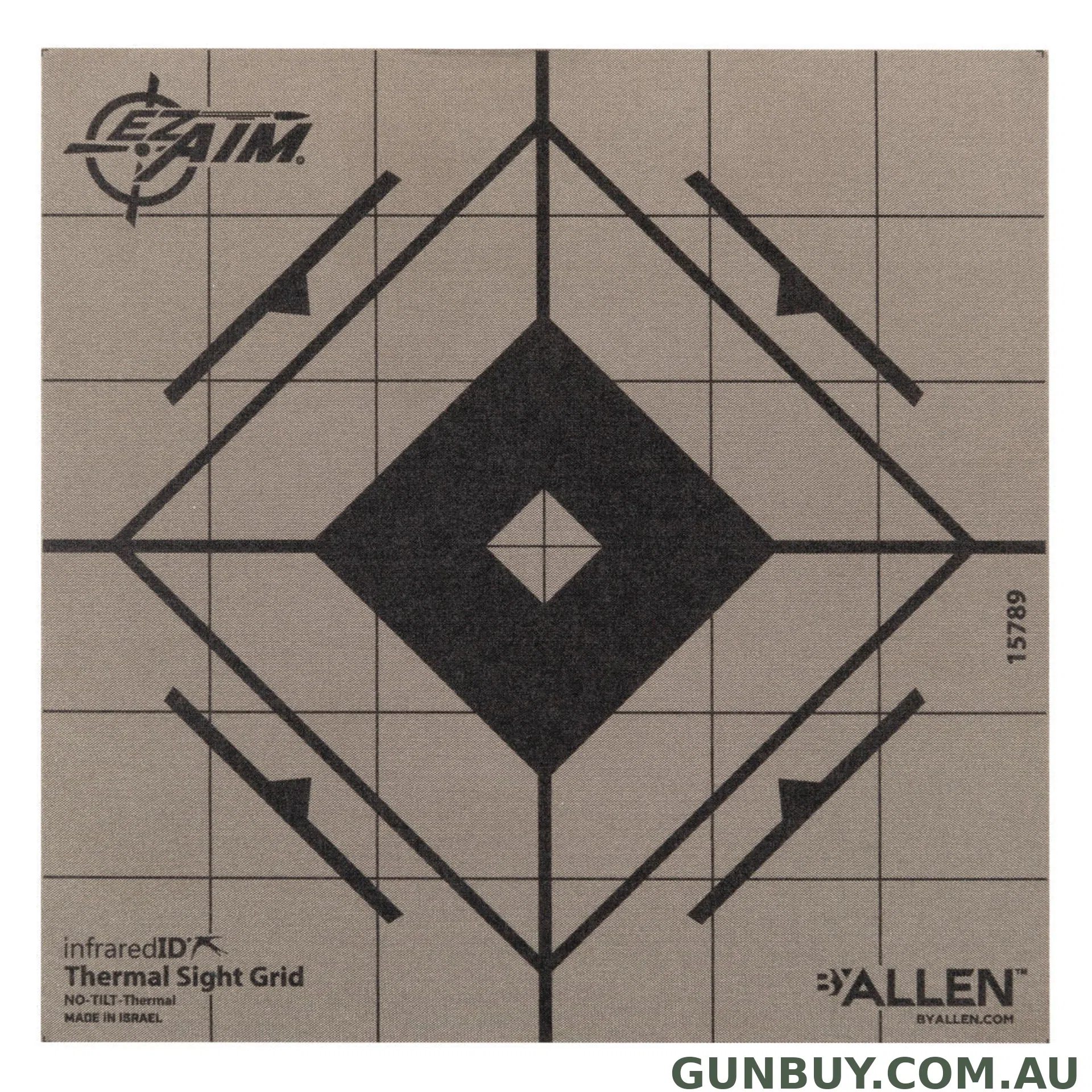ALLEN Thermal Adhesive Id Target Sight Grid 6" 8x8