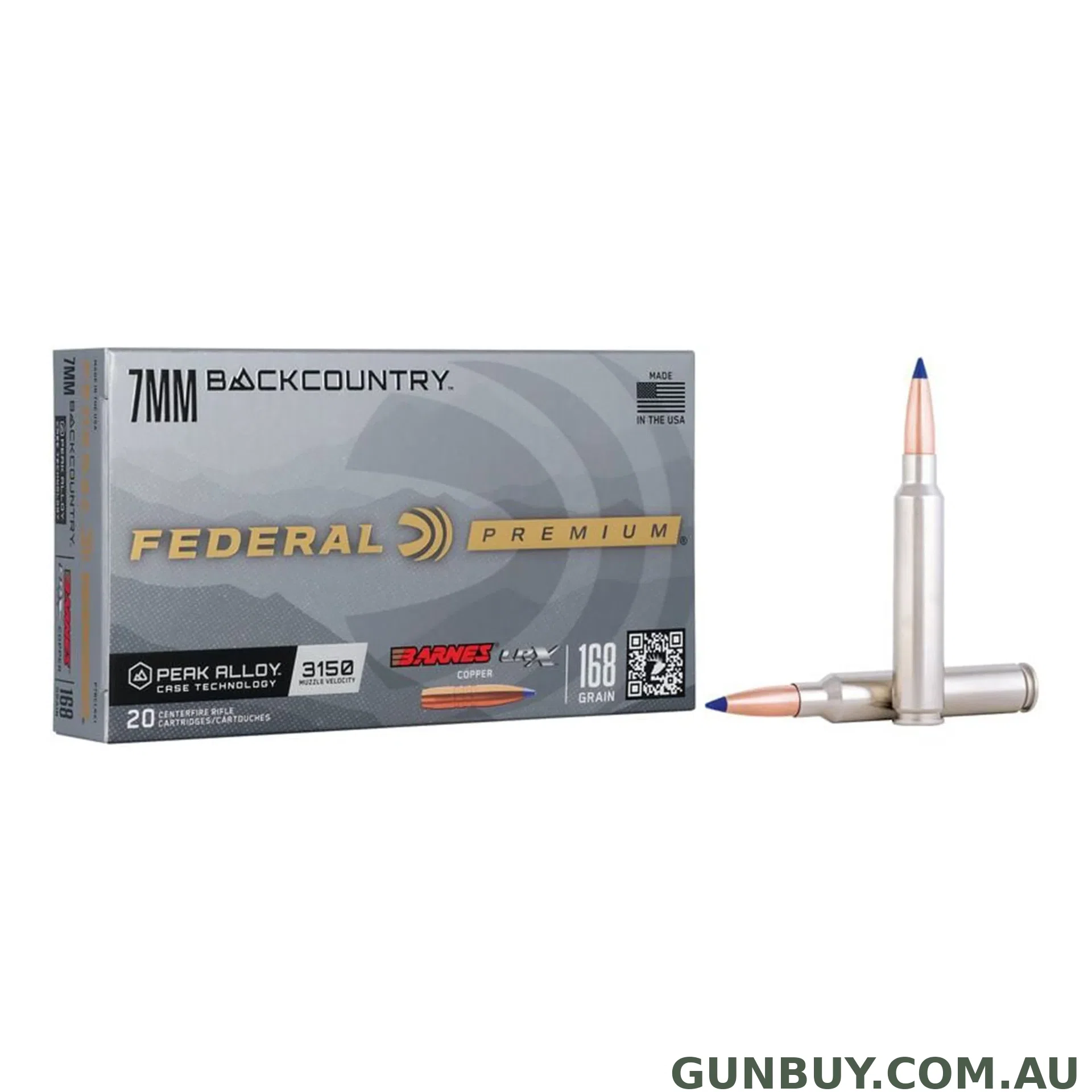 Federal 7mm Backcountry 168gr Barnes LRX Copper / 20