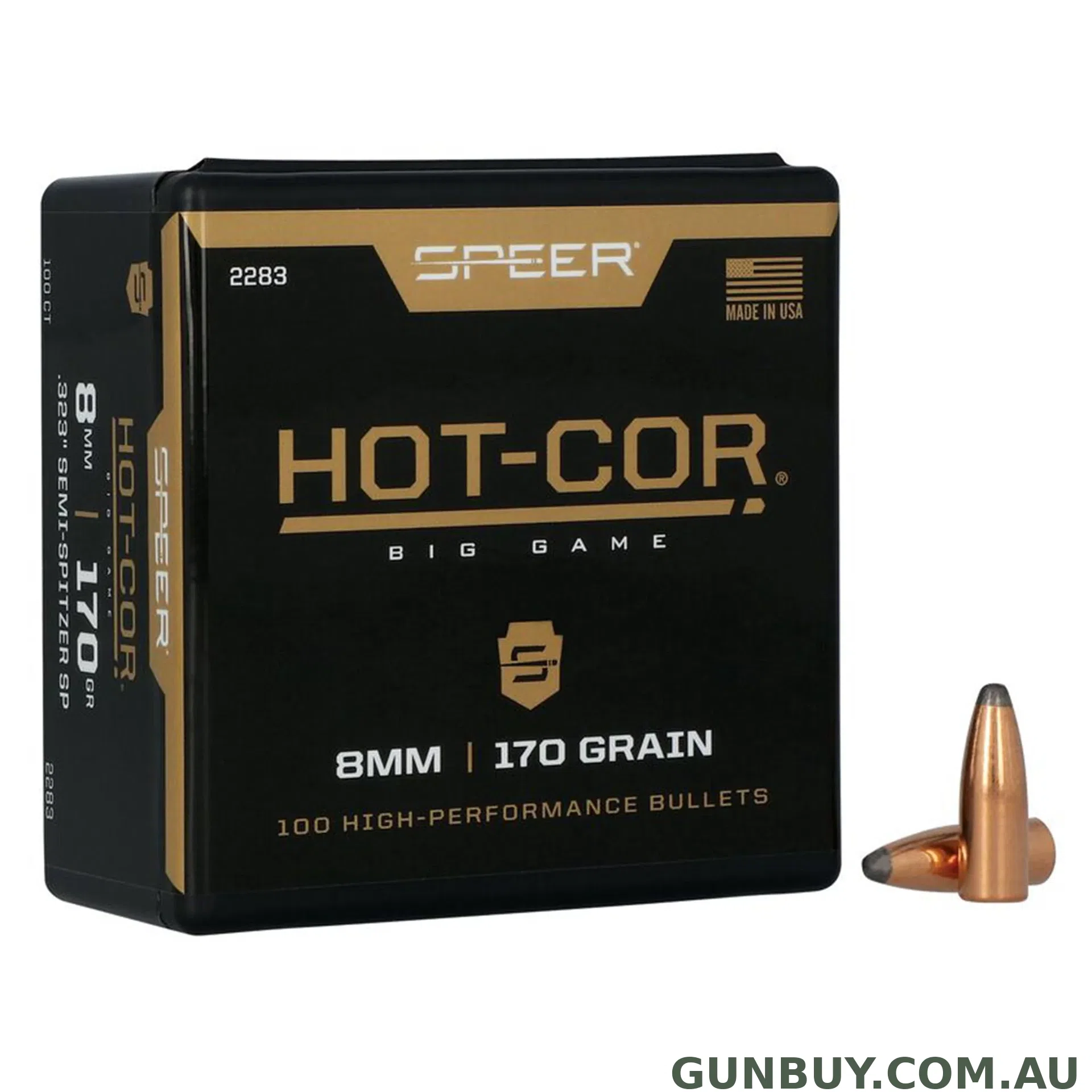 Speer 8mm 170gr Semi Spitzer 100pk