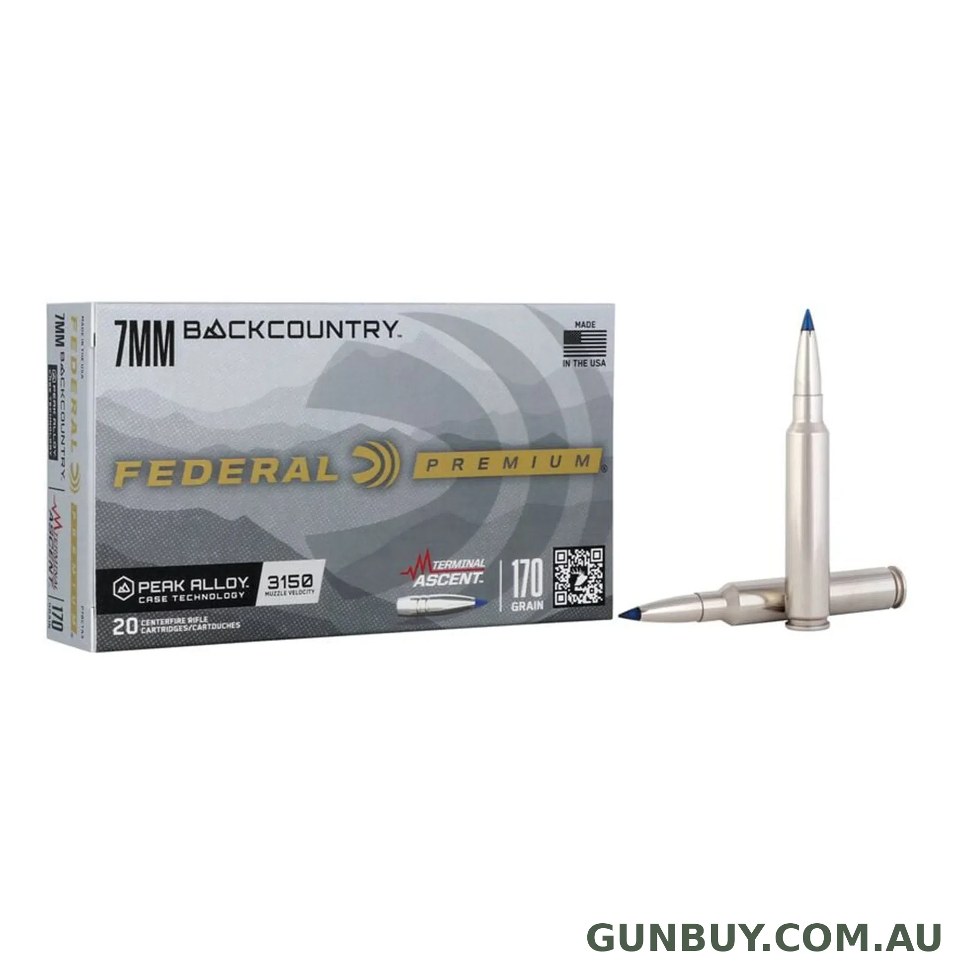 Federal 7mm Backcountry 170gr Terminal Ascent / 20
