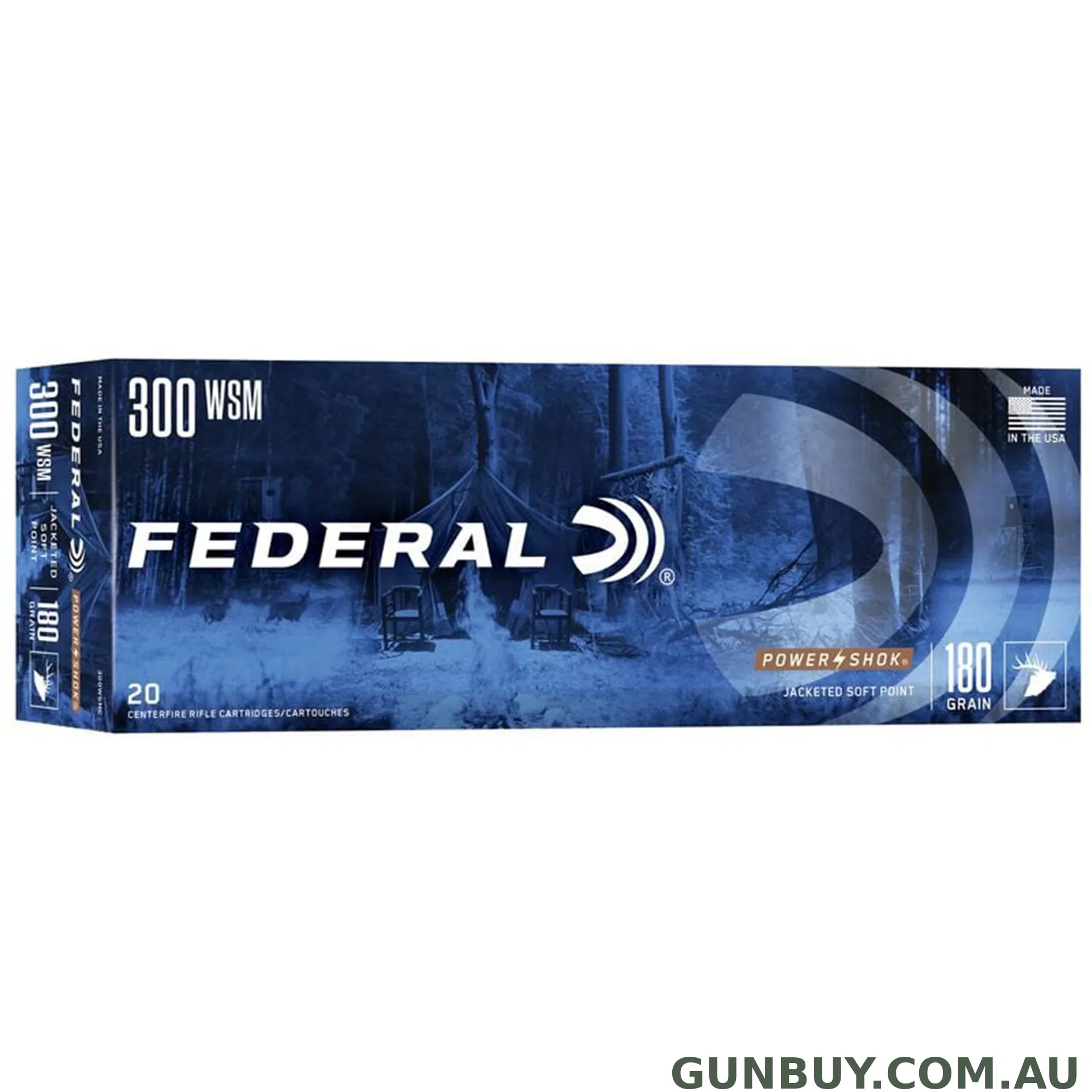 Federal 300 WSM 180gr SP Power-Shok