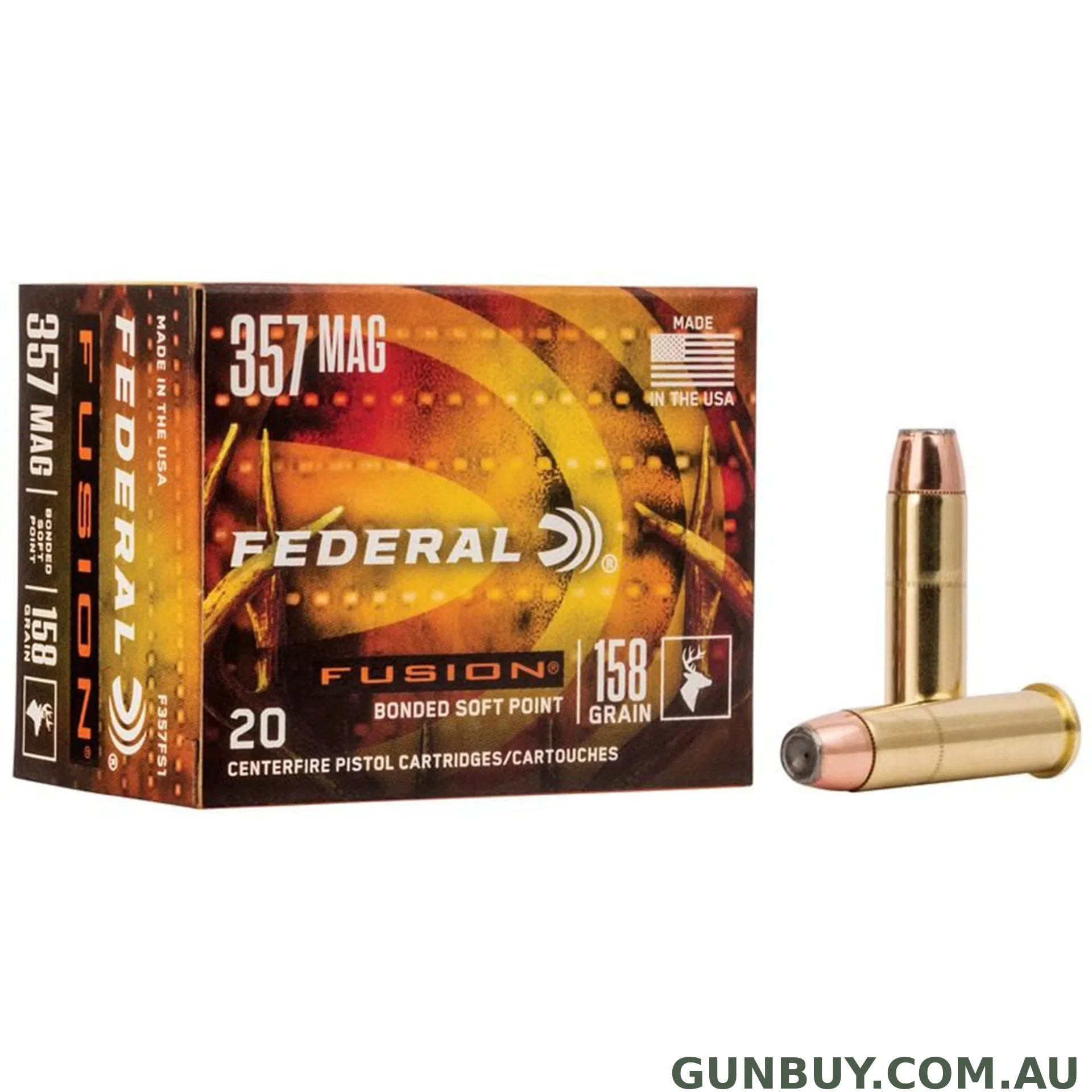 Federal 357 Mag 158gr Fusion