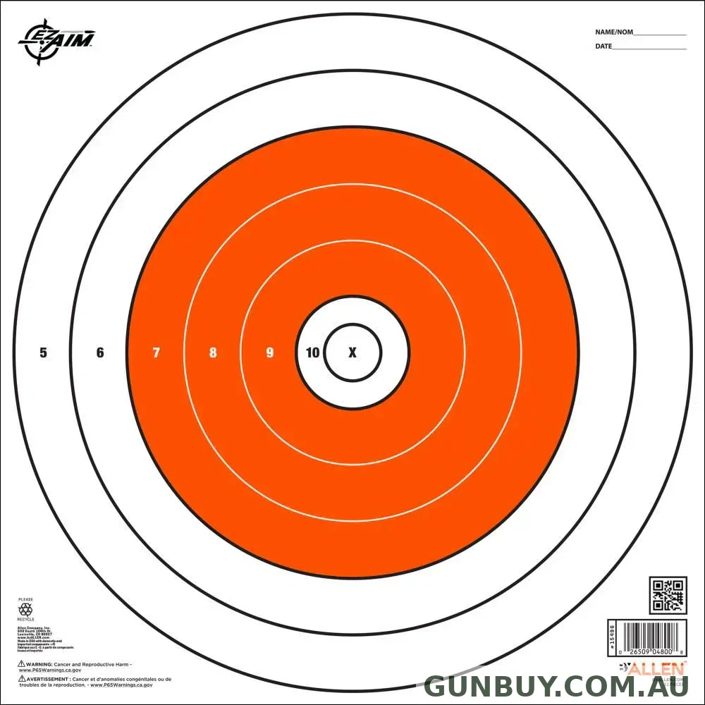 Ez Aim Paper Targets - 12x12" / Bullseye (12 Pack)