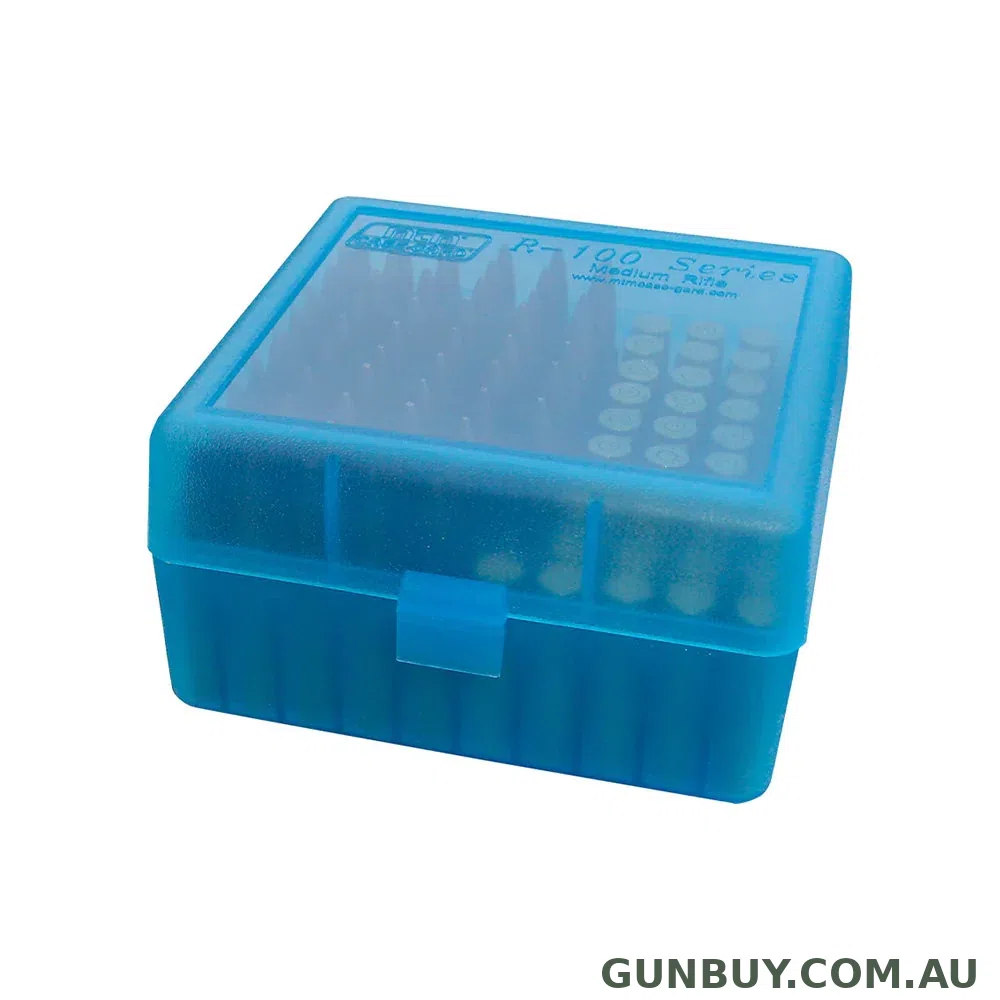 MTM Rifle Ammo Box - 100 Rounds / Blue