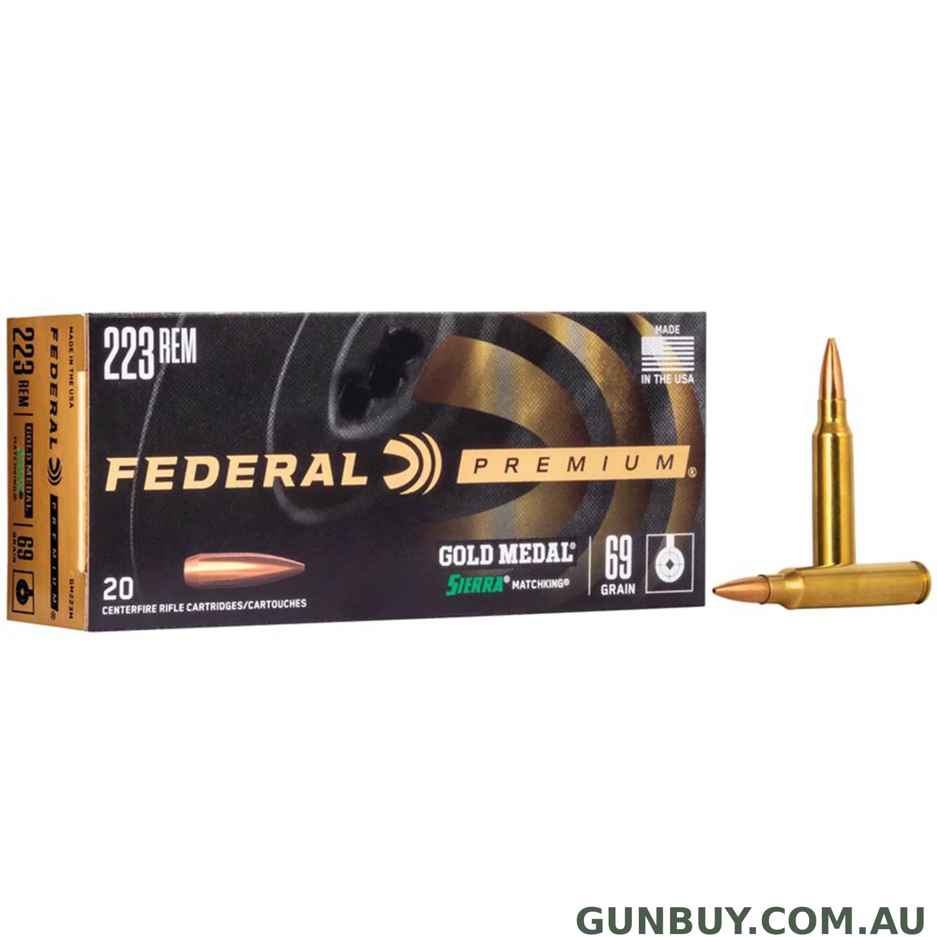 Federal 69gr Matchking Gold Medal - 223 Rem / 20
