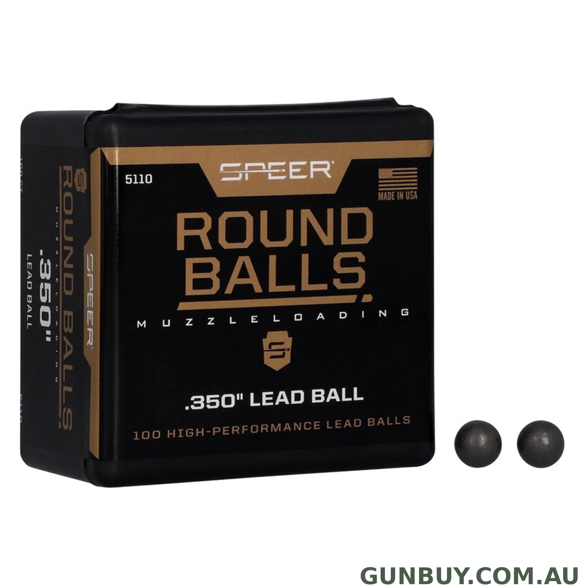 Speer .350" 64gr Lead Round Ball / 100