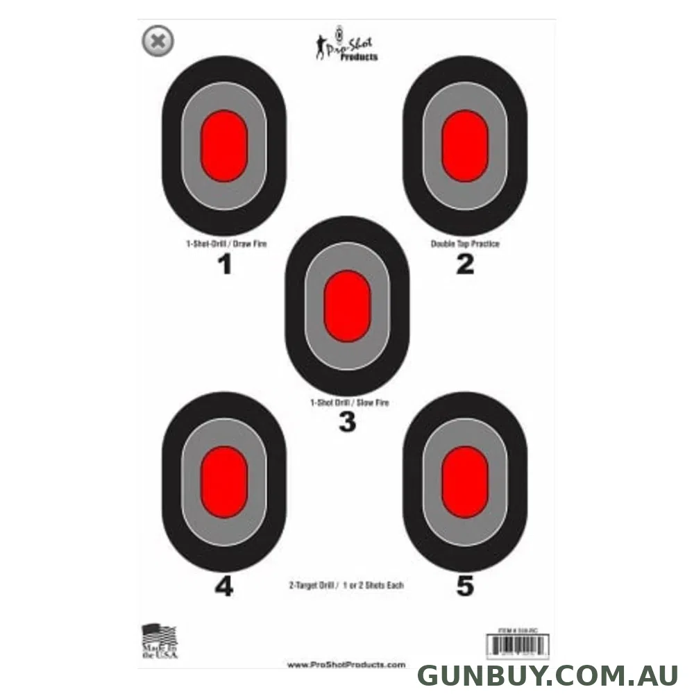 Red Centre Targets 23" x 35" / 5 Pack