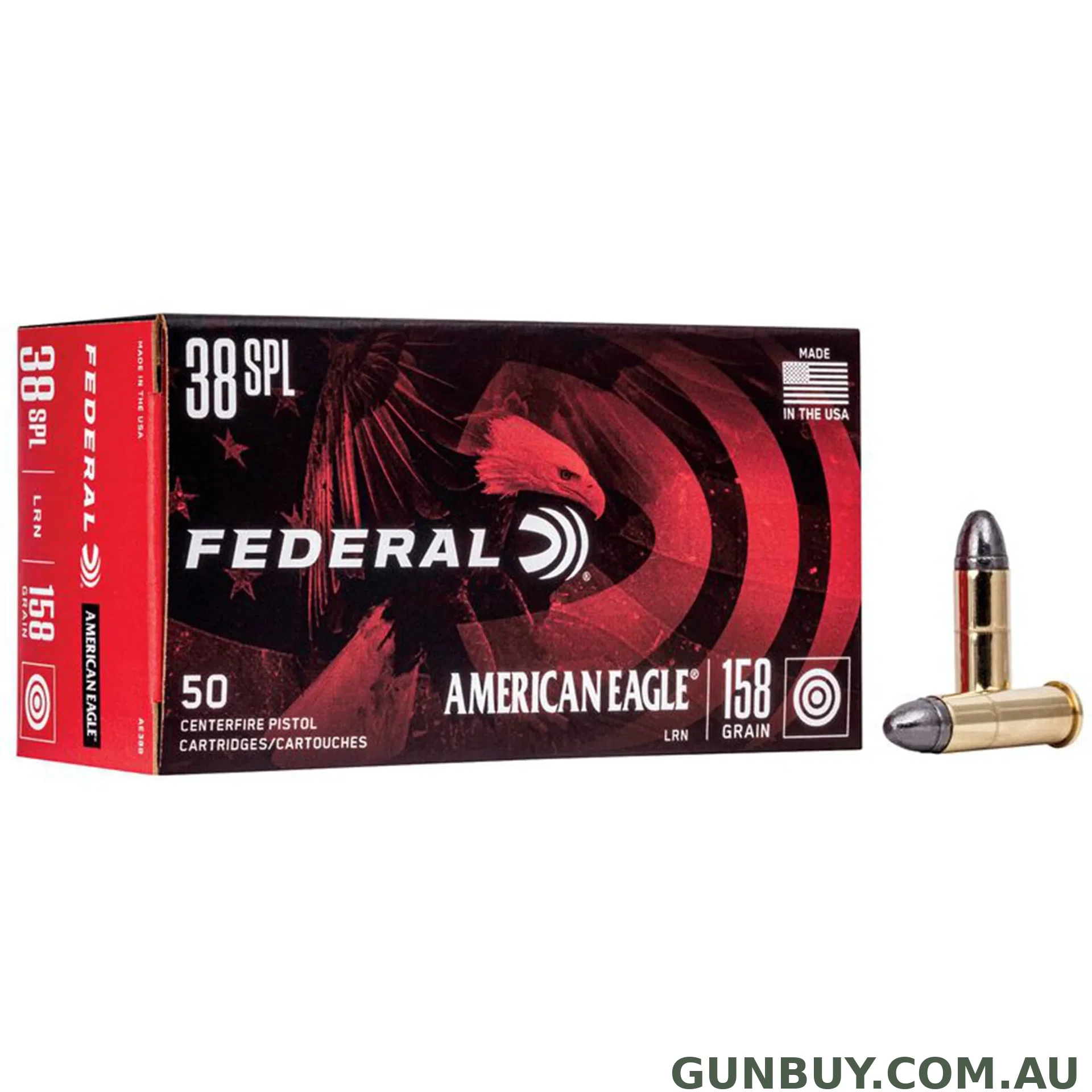 Federal 38 SPl 158gr Lead RN American Eagle / 25