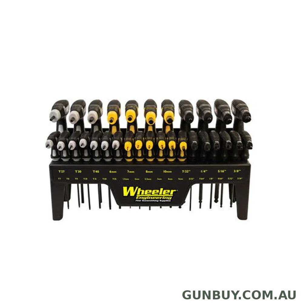 WHEELER Gunsmithing SAE / Metric Hex & Torx P-Handle 30 Piece Set