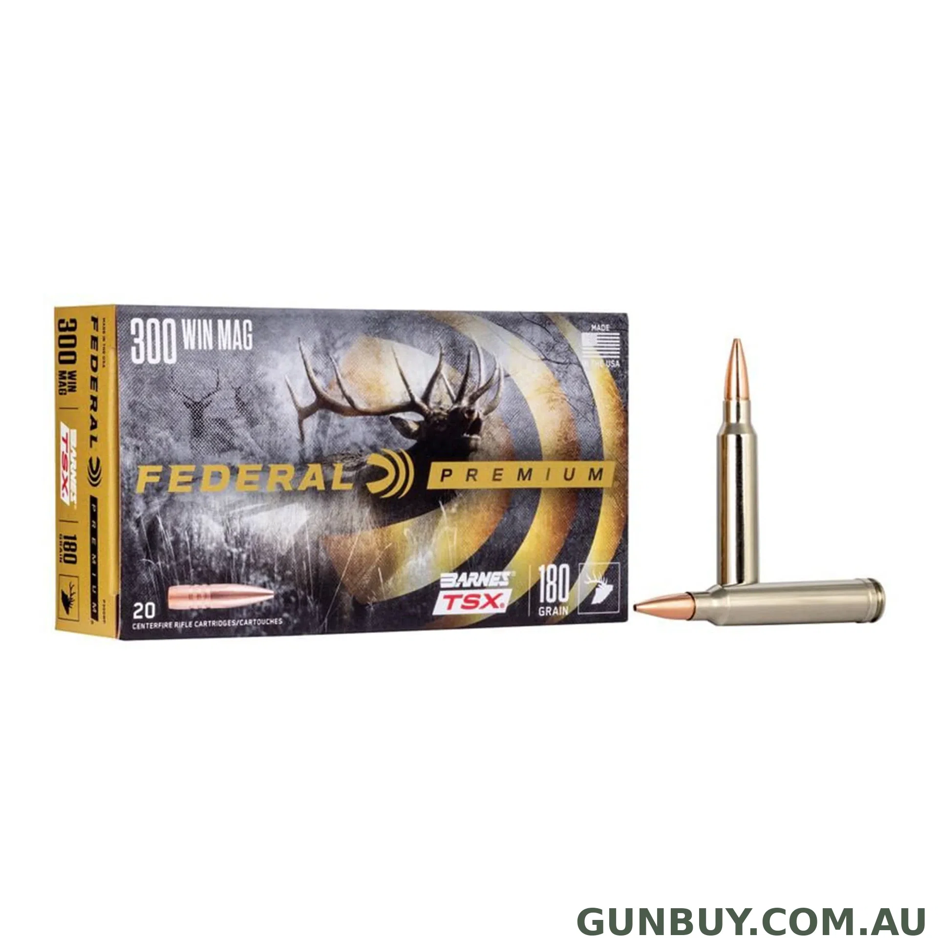 Federal 300 Win Mag 180gr Tsx Vital-Shok / 20