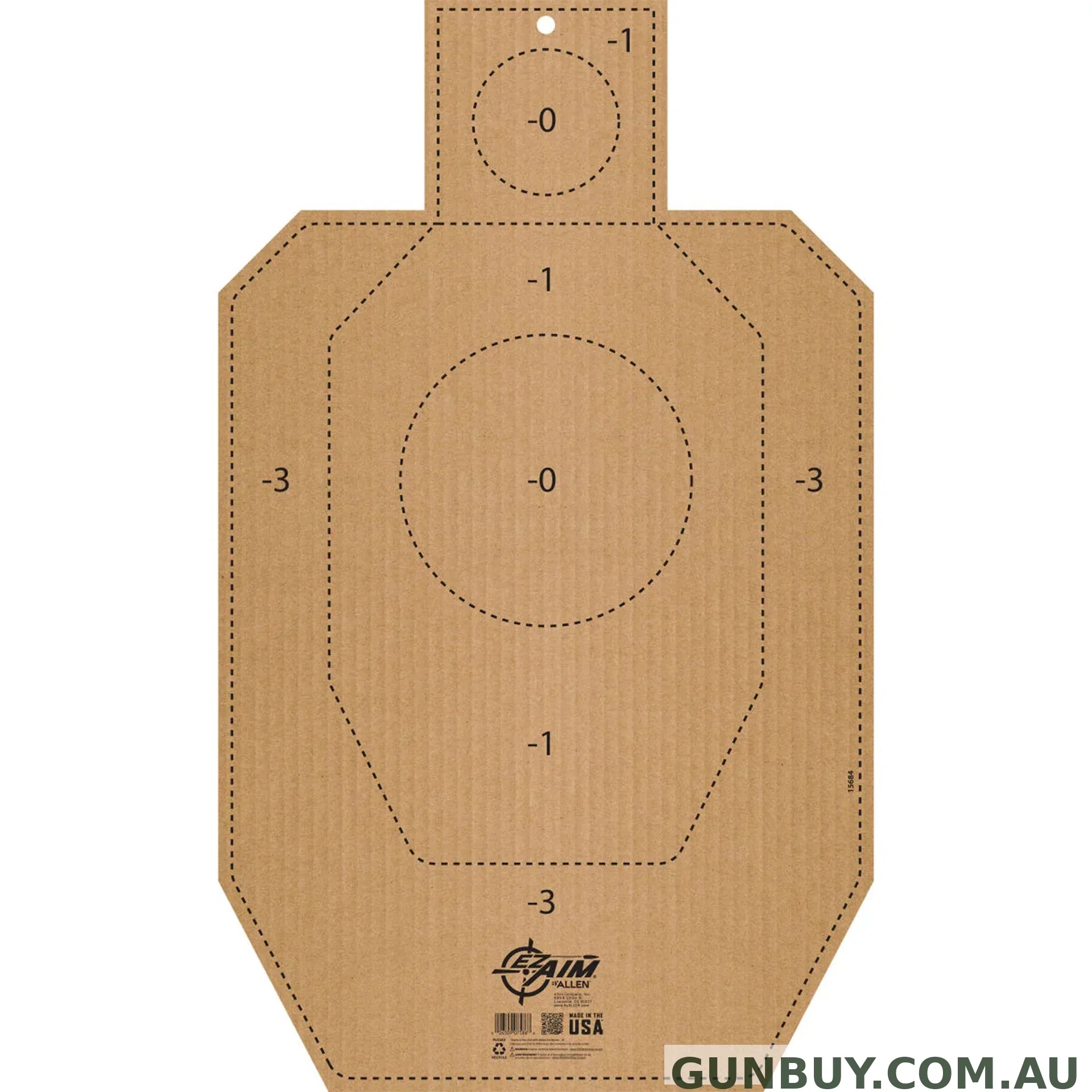 ALLEN Corrugated Target IPSC IDPA Silhouette 18x30"