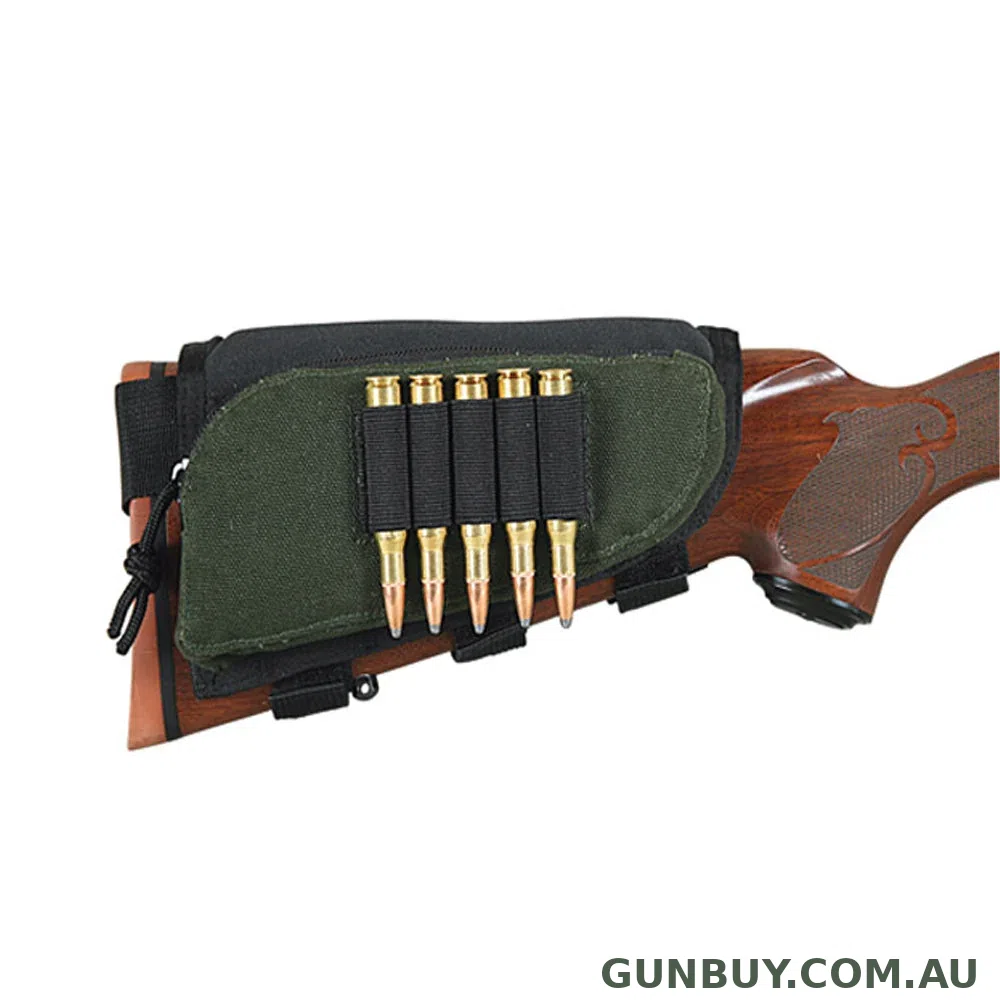 Allen Butt Stock Rifle Shell Holder Velcro W/Zip Pocket