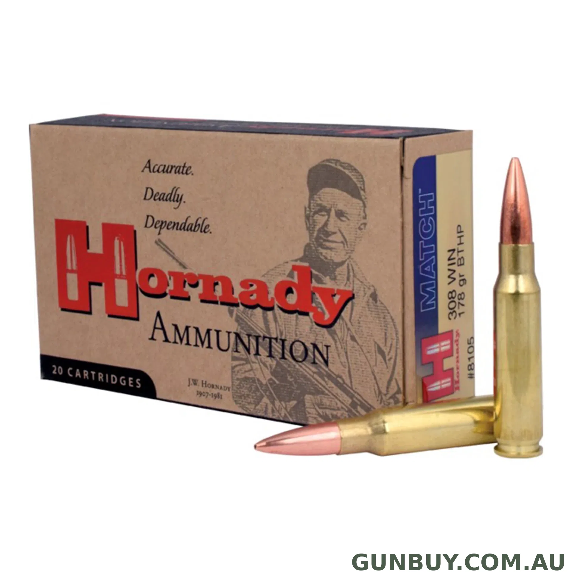 Hornady 178gr BTHP - 20 pack