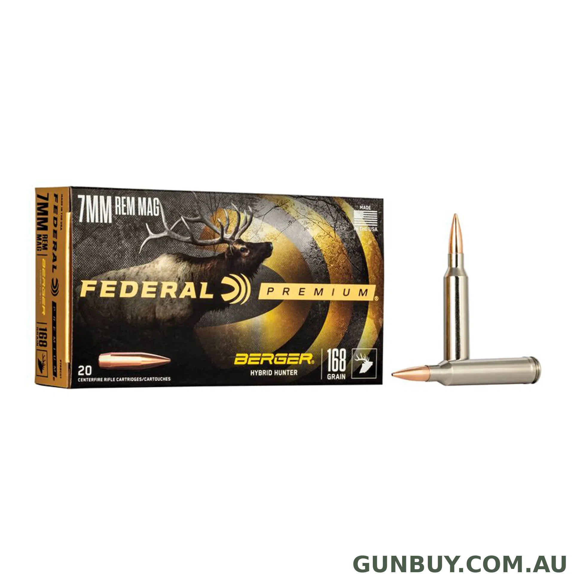 Federal 7mm Rem Mag 168gr Berger Hybrid Hunter