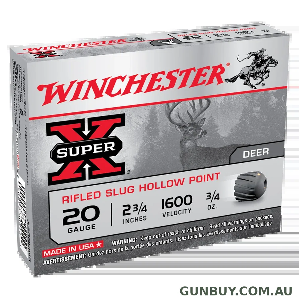 Winchester Super X 20G Rifled Slug 2-3/4" 21gm / 5