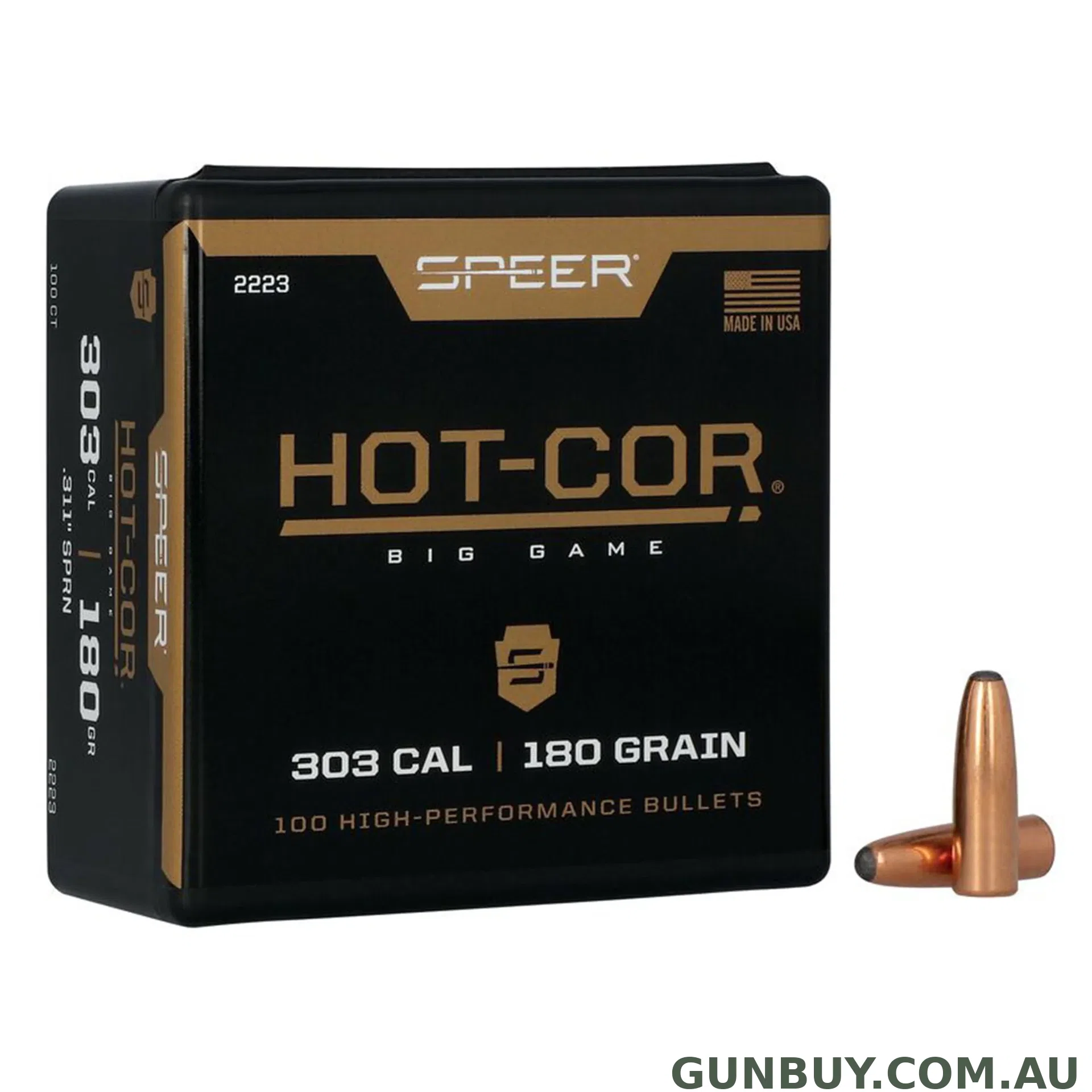 Speer 303 (.311") 180gr RN / 100