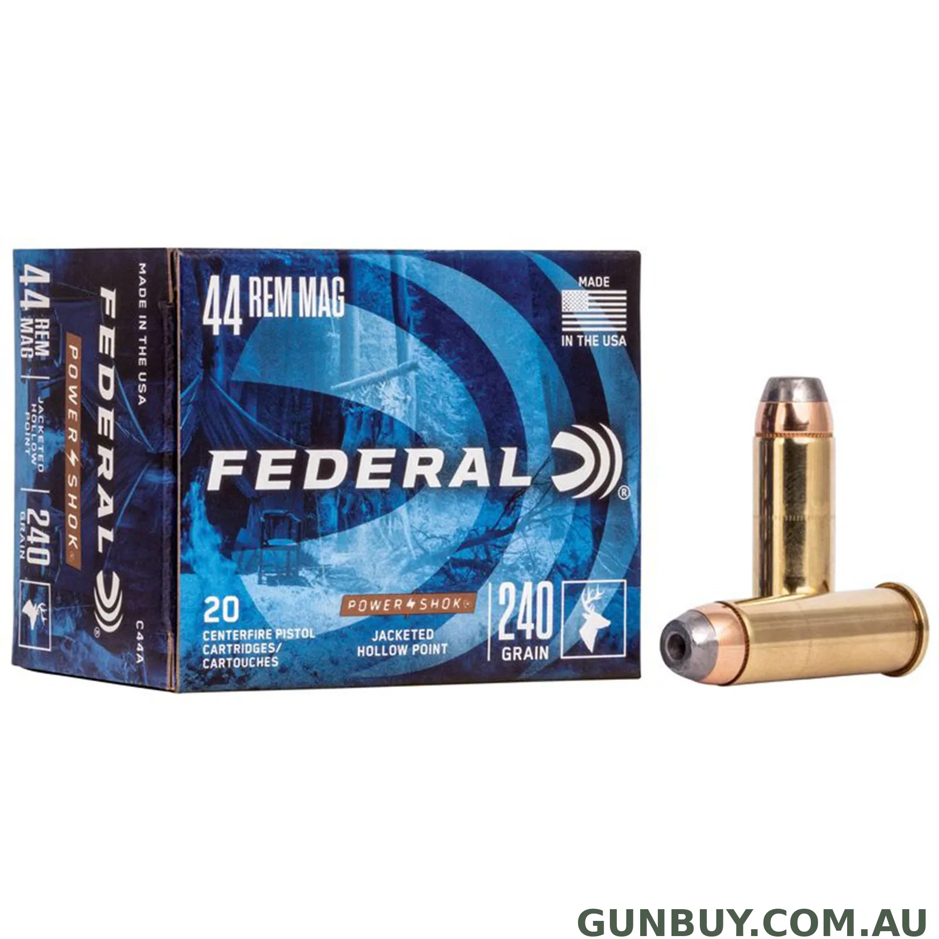 Federal 44 Mag 240gr JHP Power-Shok / 20