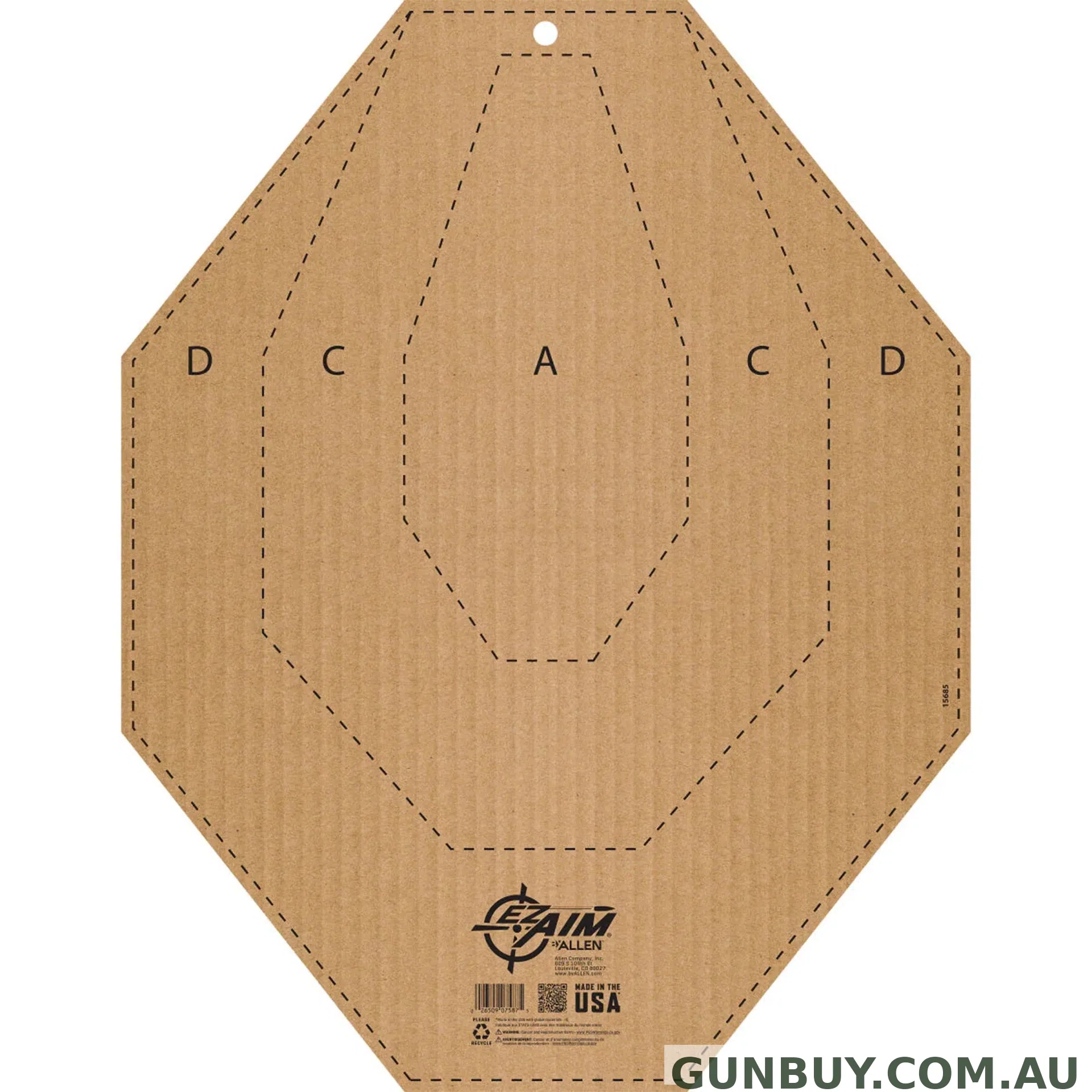 ALLEN Corrugated Target IPSC CL USPSA Silhouette 14x22"