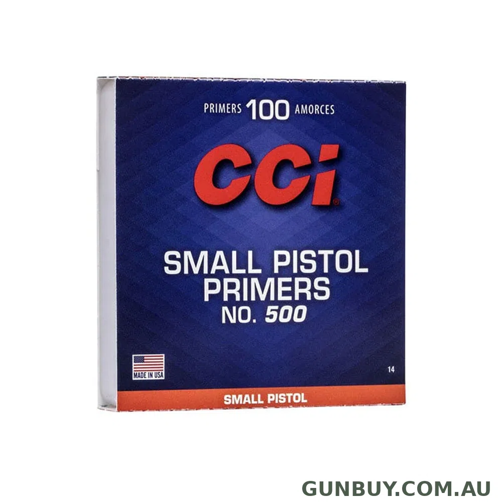 CCI Primer 500 Small Pistol - 100 Pack