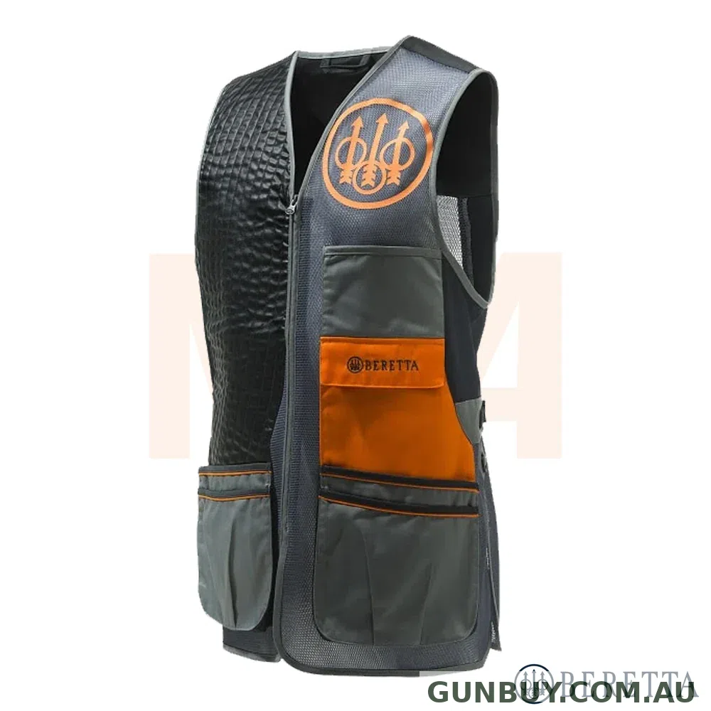 Beretta Sporting Vest EVO Black, Orange & Grey