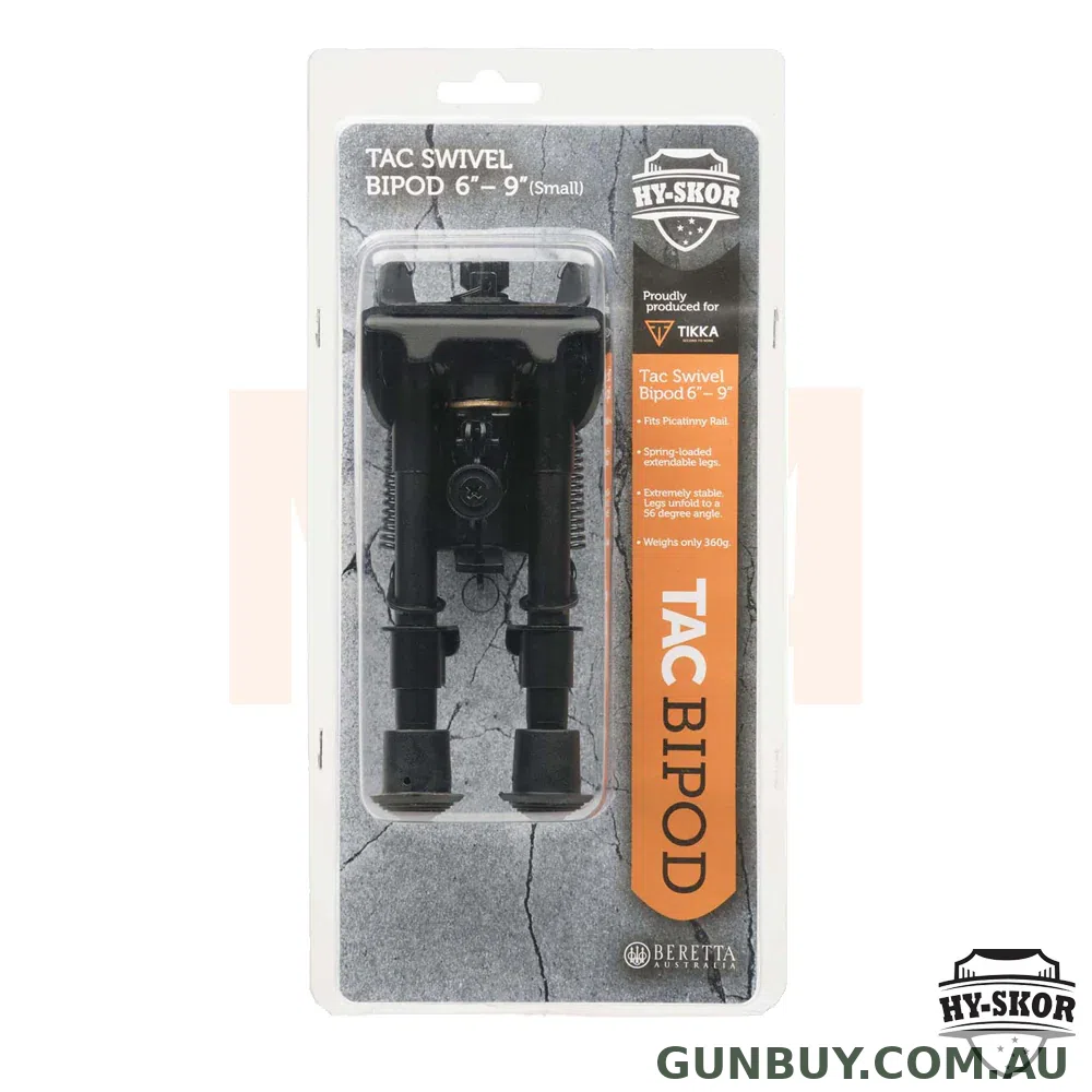 Hy Skor 6"-9" TAC Bipod Swivel With Picatinny Adapter