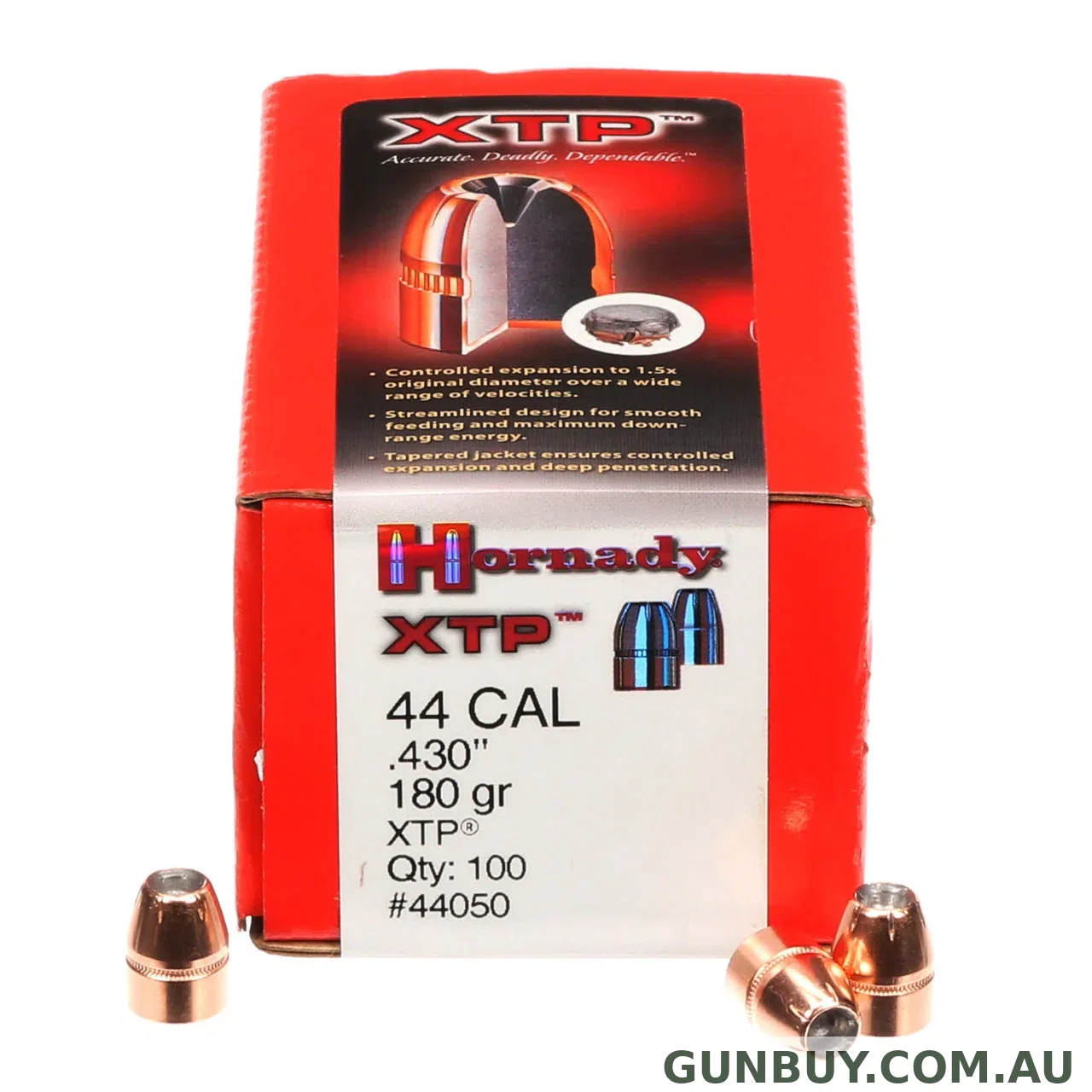 Hornady .430 DIAMETRE 44 CALIBRE 180gr XTP PROJECTILES BOX OF 100 H44050