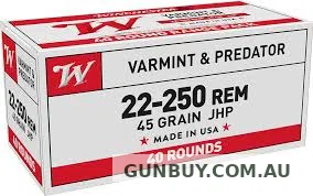 Winchester 22-250 45 JHP USA222502