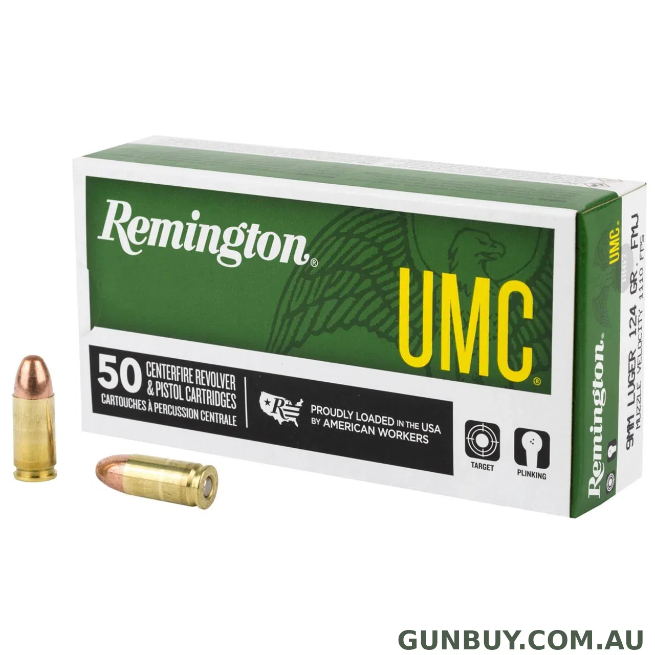Remington 9mm Luger FMJ 124gr 1110FPS
