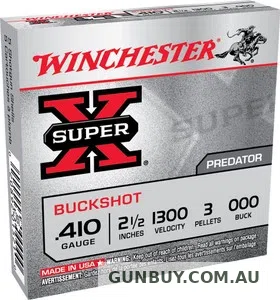 Winchester Super X 410 000Buckshot 3 Pellets 1300FPS