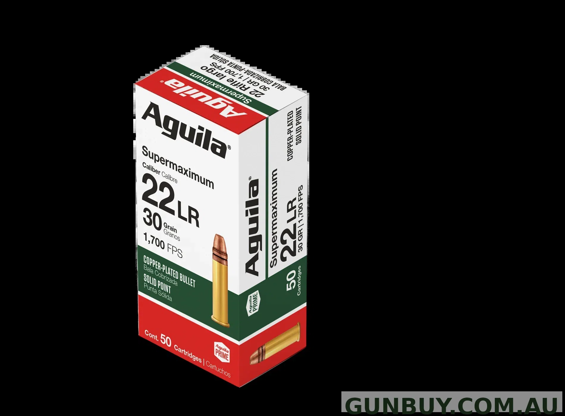 Aguila Super Maximum 30gr Plated SP 1700fps - 22 LR