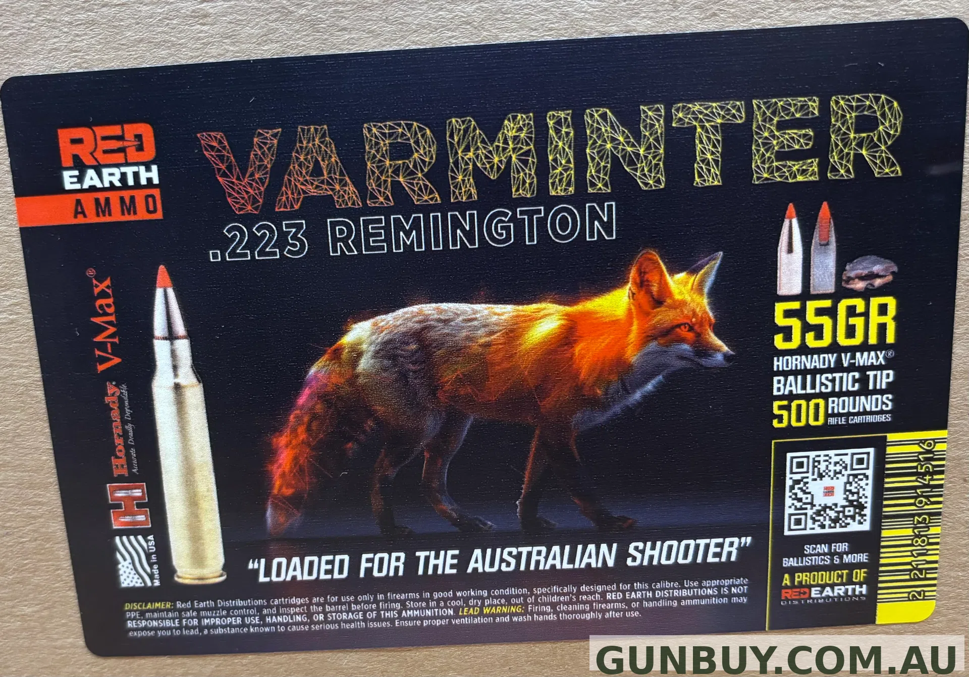 Red Earth 223 55gr VMAX REA223HVMAX