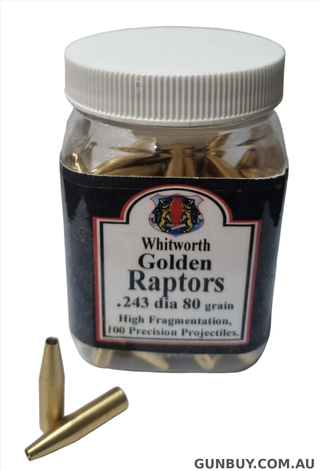 Whitworth Golden Raptors .243 (6mm) 80gr x100